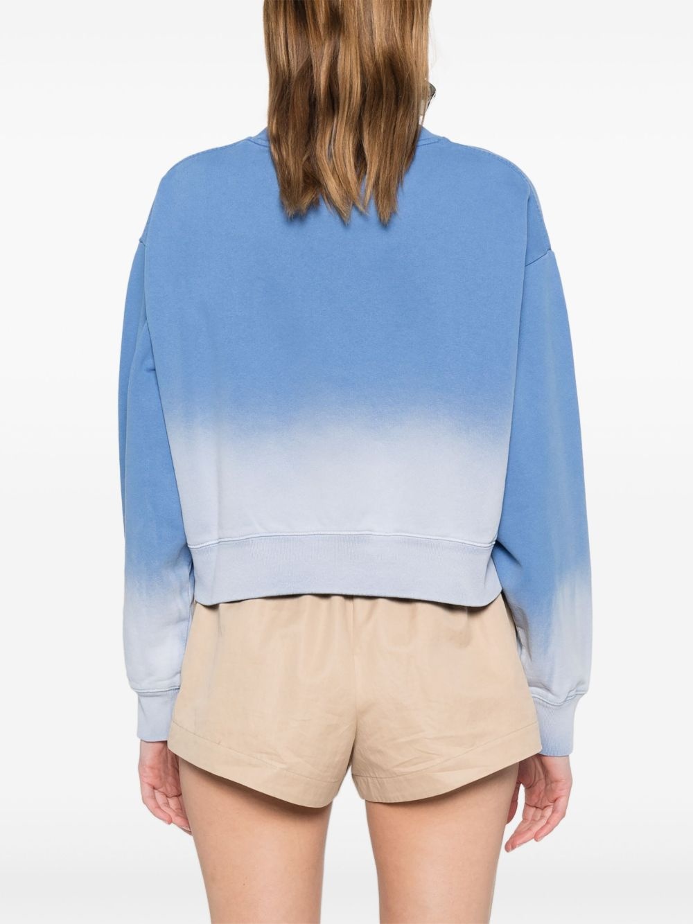 logo-embroidered cropped sweatshirt - 4