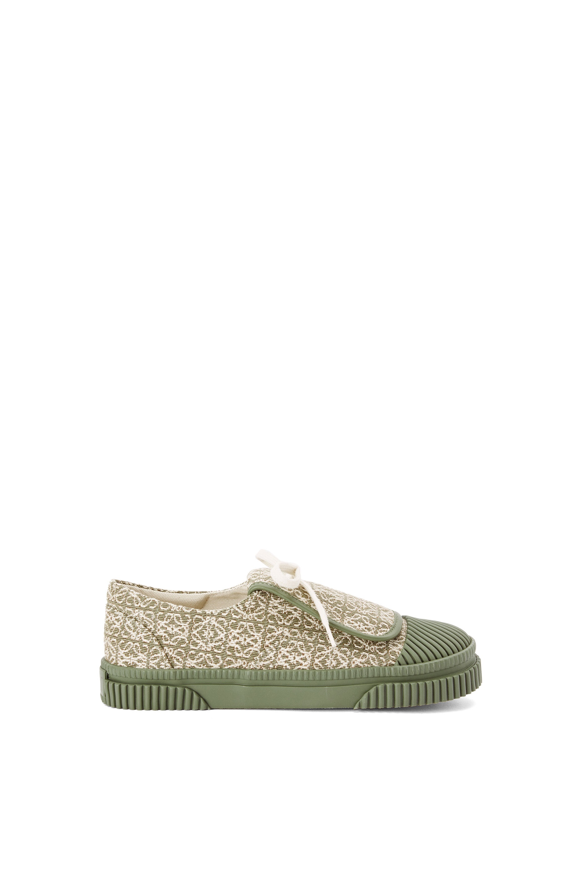 Anagram flap sneaker in jacquard and calfskin - 1