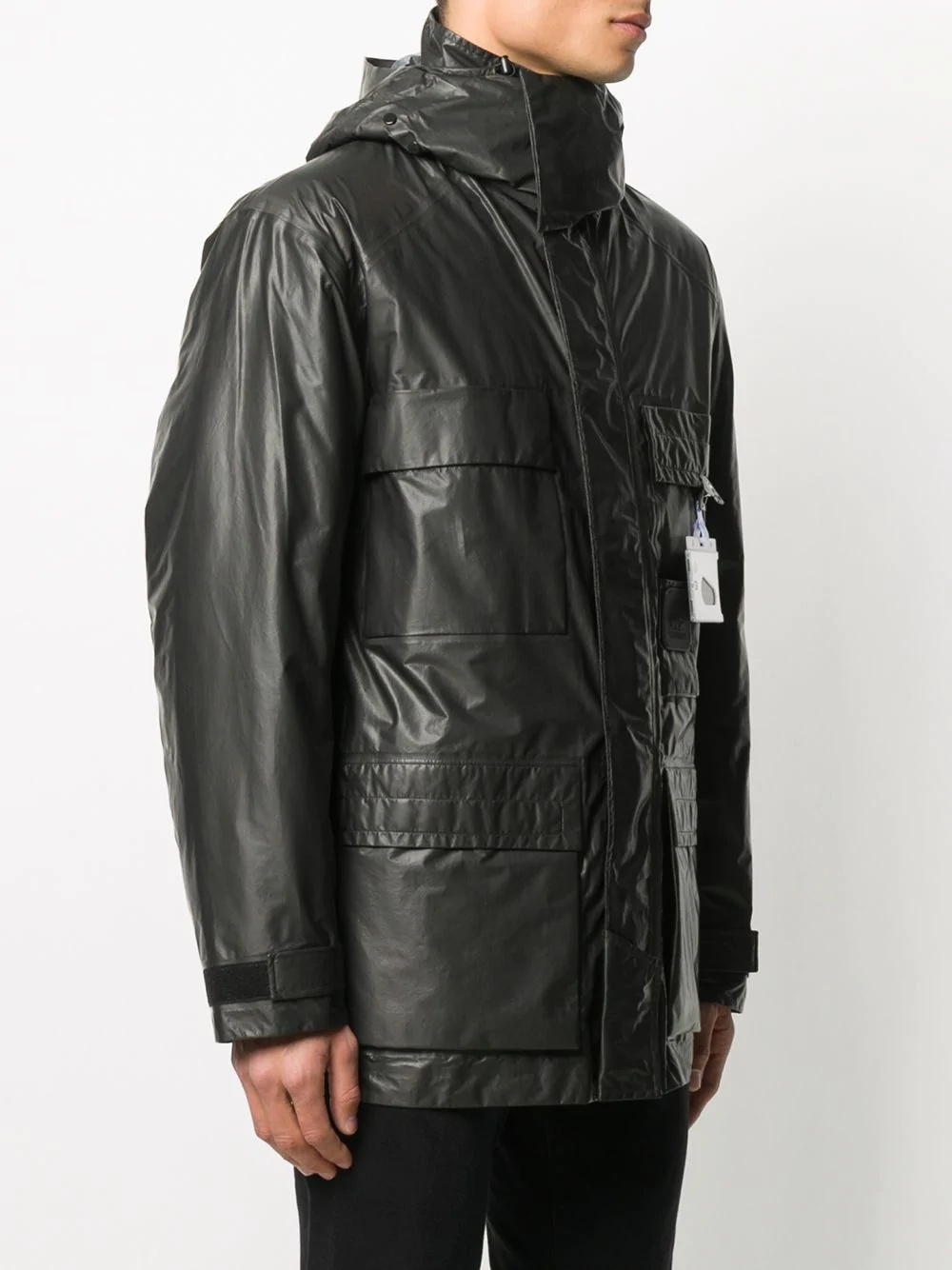 raincoat with logo tag detail - 3