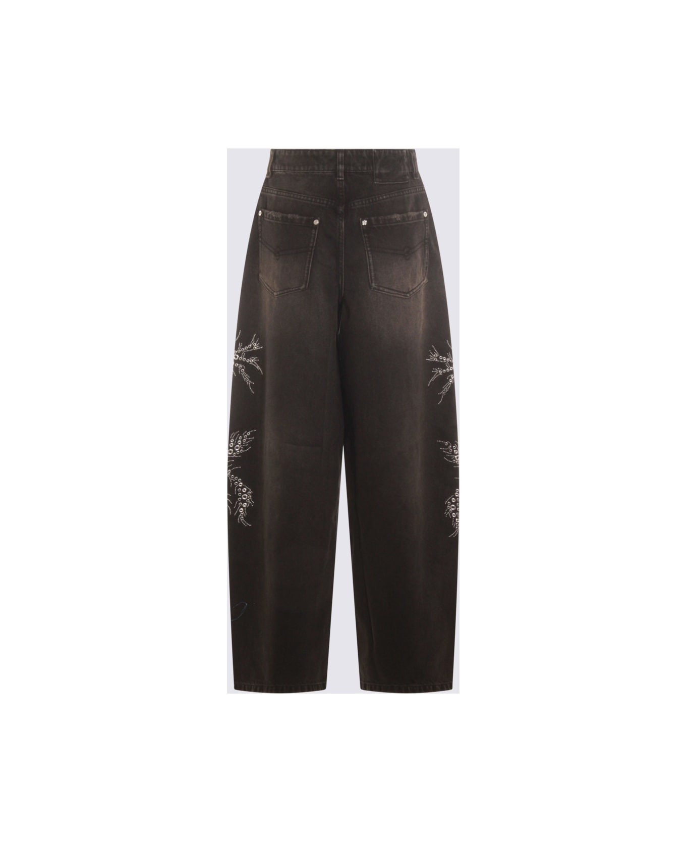 Black Cotton Denim Jeans - 2
