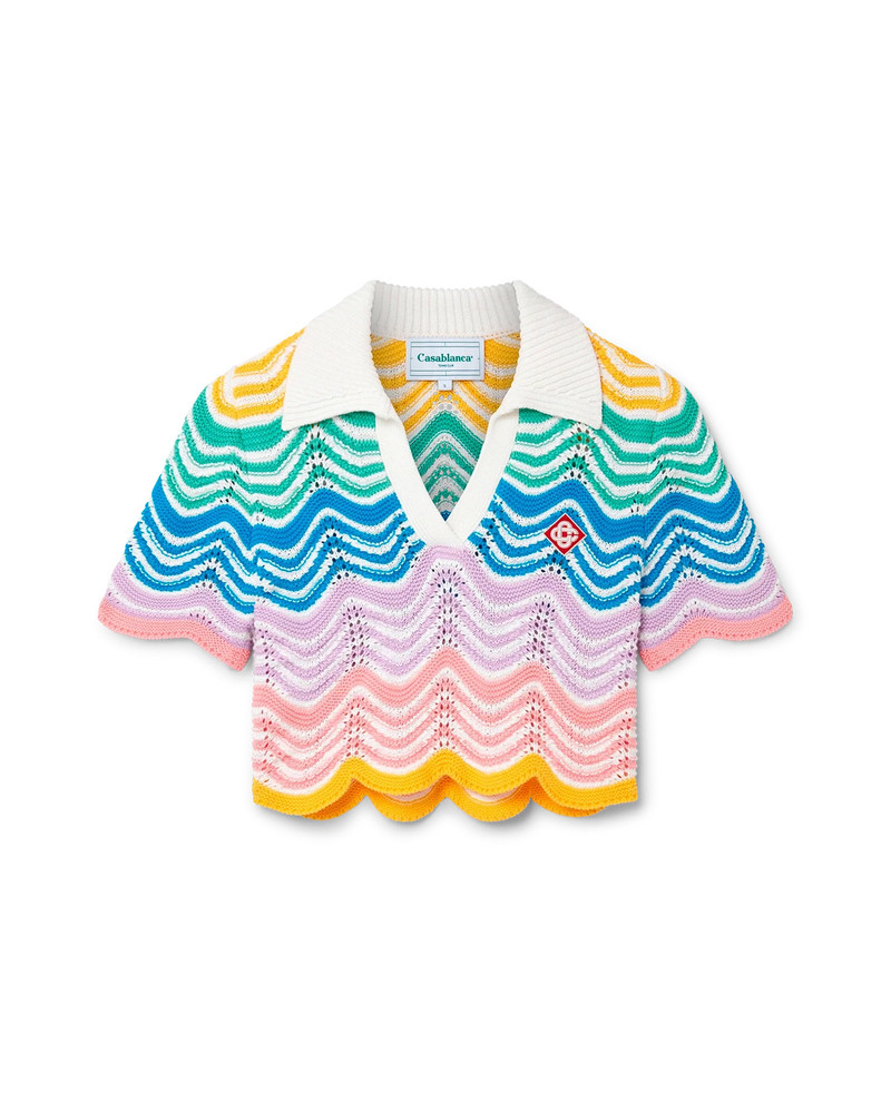 Gradient Wave Crochet Top 1