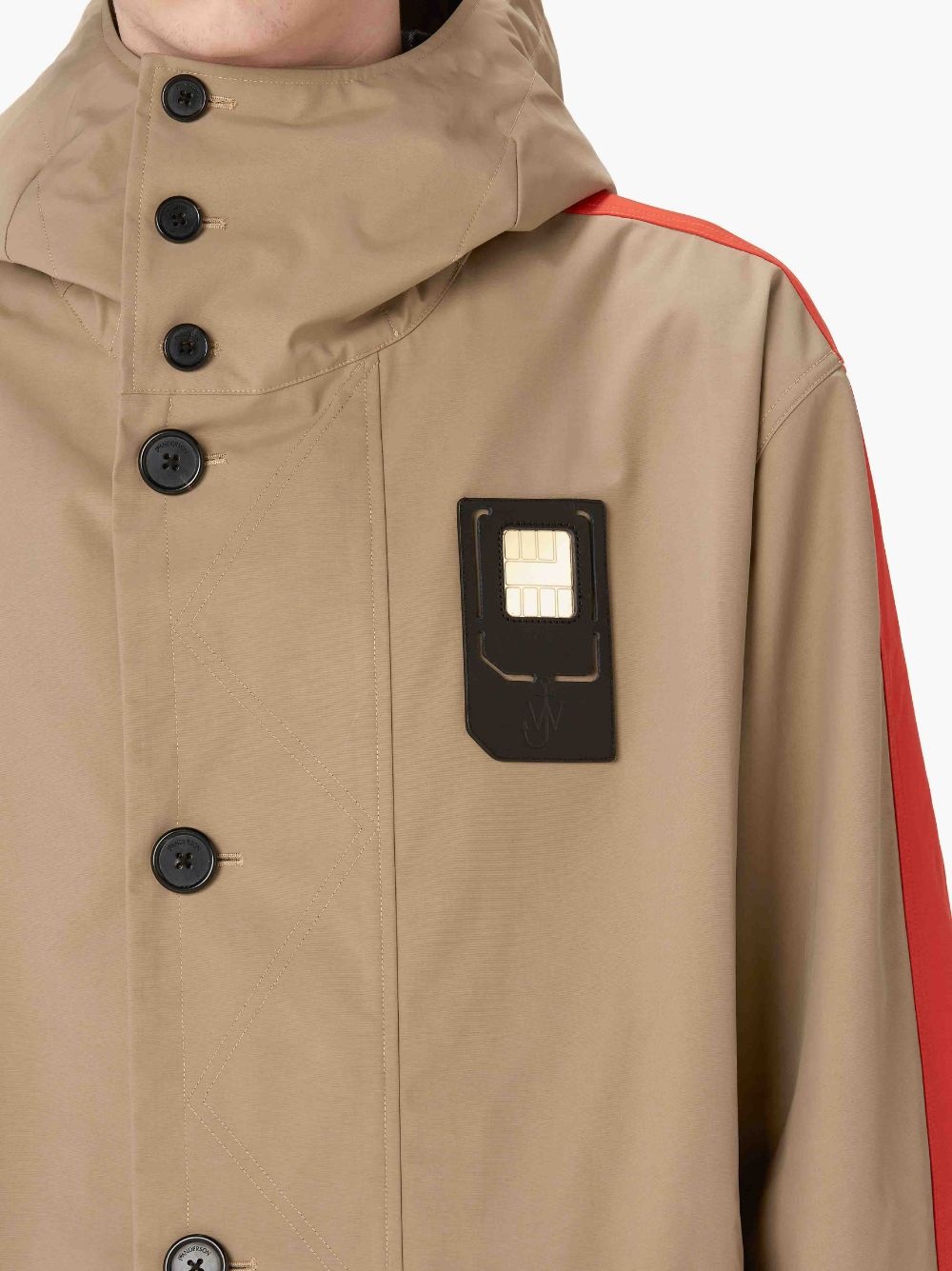 LONG COLOUR BLOCK PARKA - 5