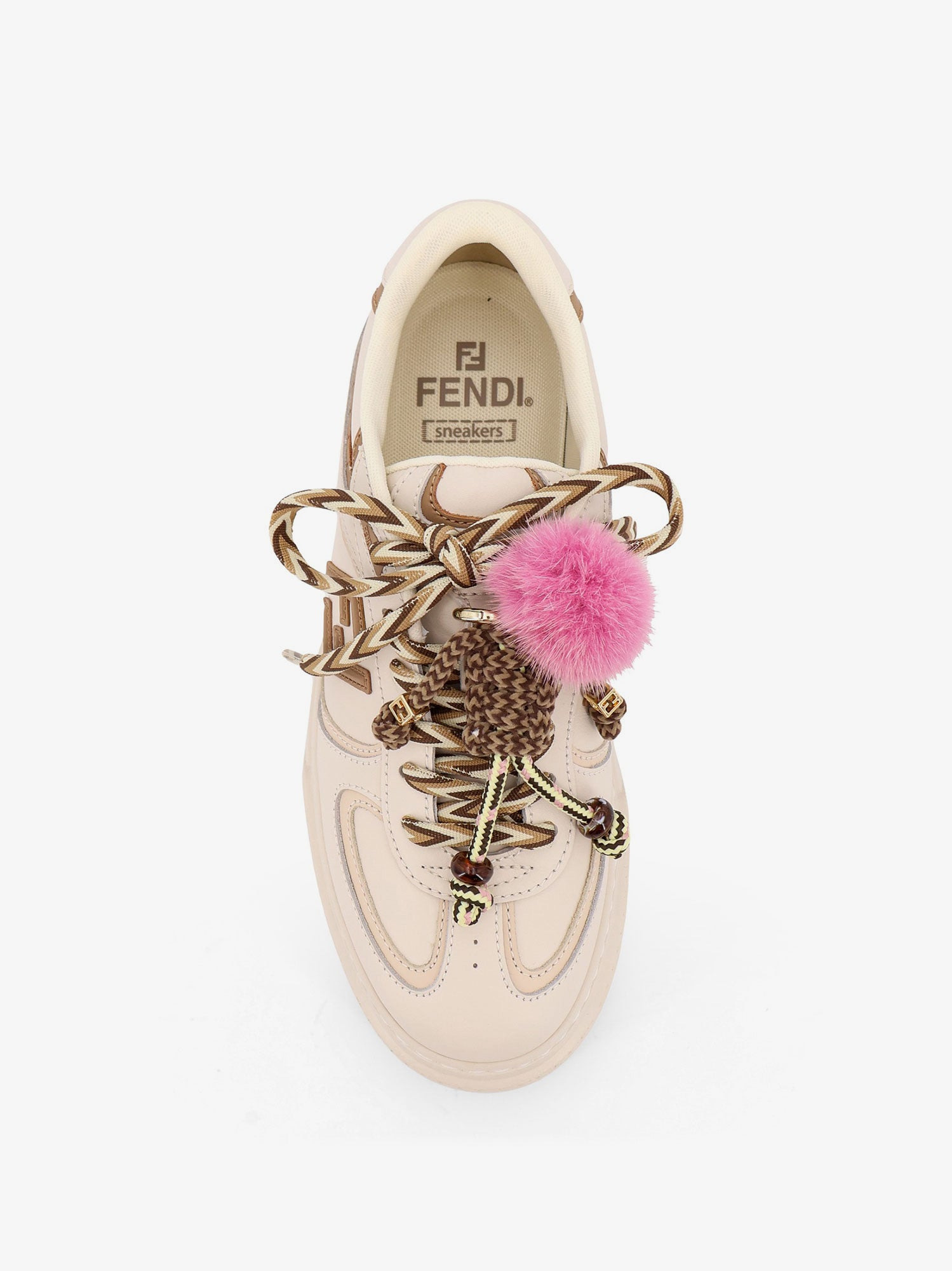 Fendi Fendi Match Leather Platform Sneakers With Charms - 5