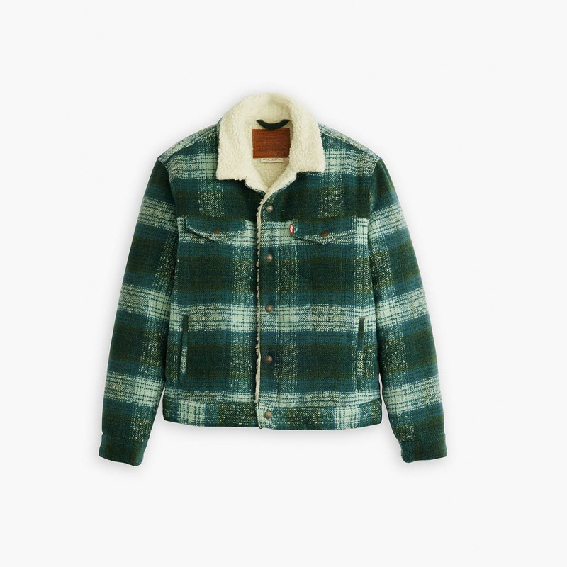 PLAID TYPE III SHERPA TRUCKER JACKET 1