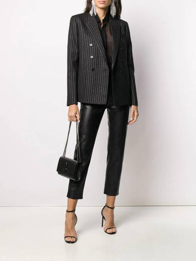 SAINT LAURENT pinstriped double-breasted blazer outlook