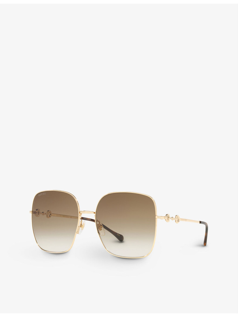GUCCI GG0879S square-frame glass and metal sunglasses outlook