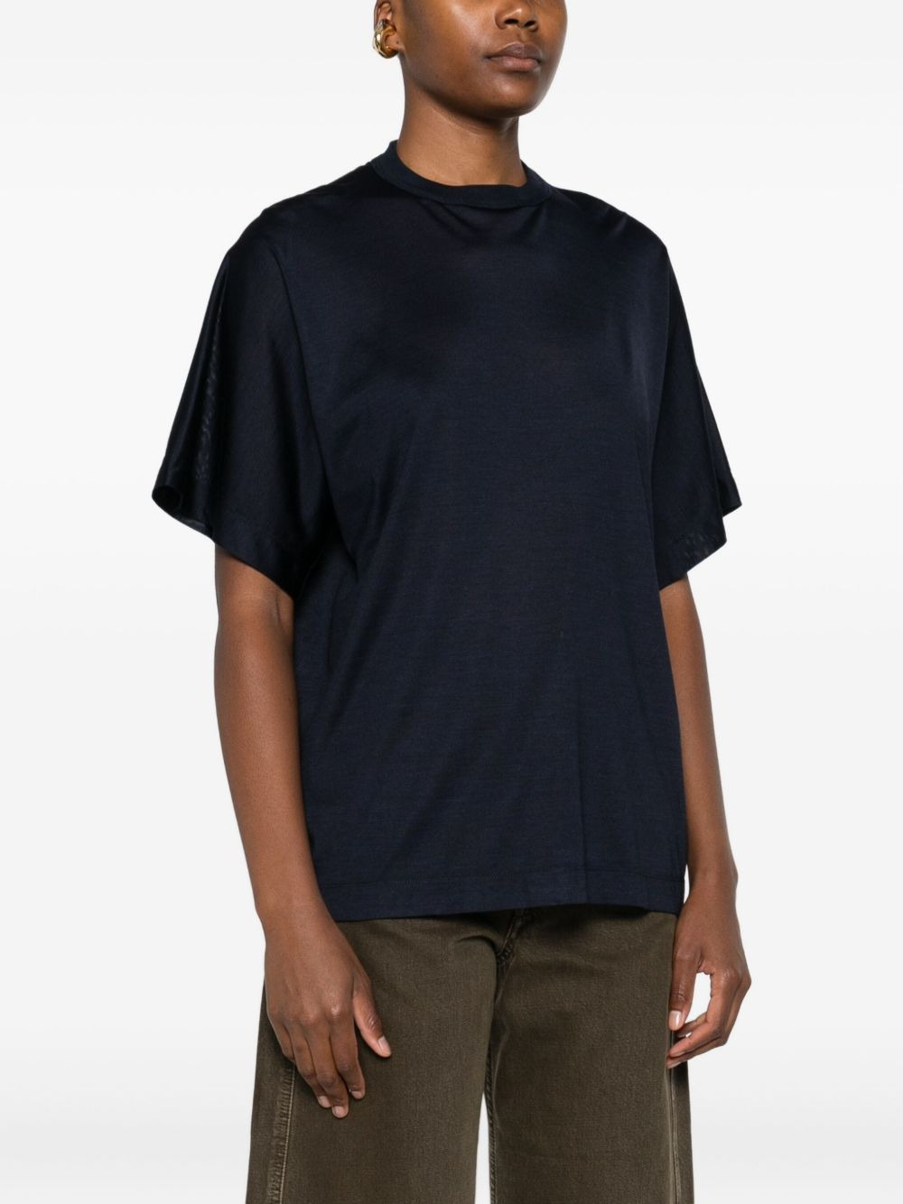crew-neck short-sleeve top - 3