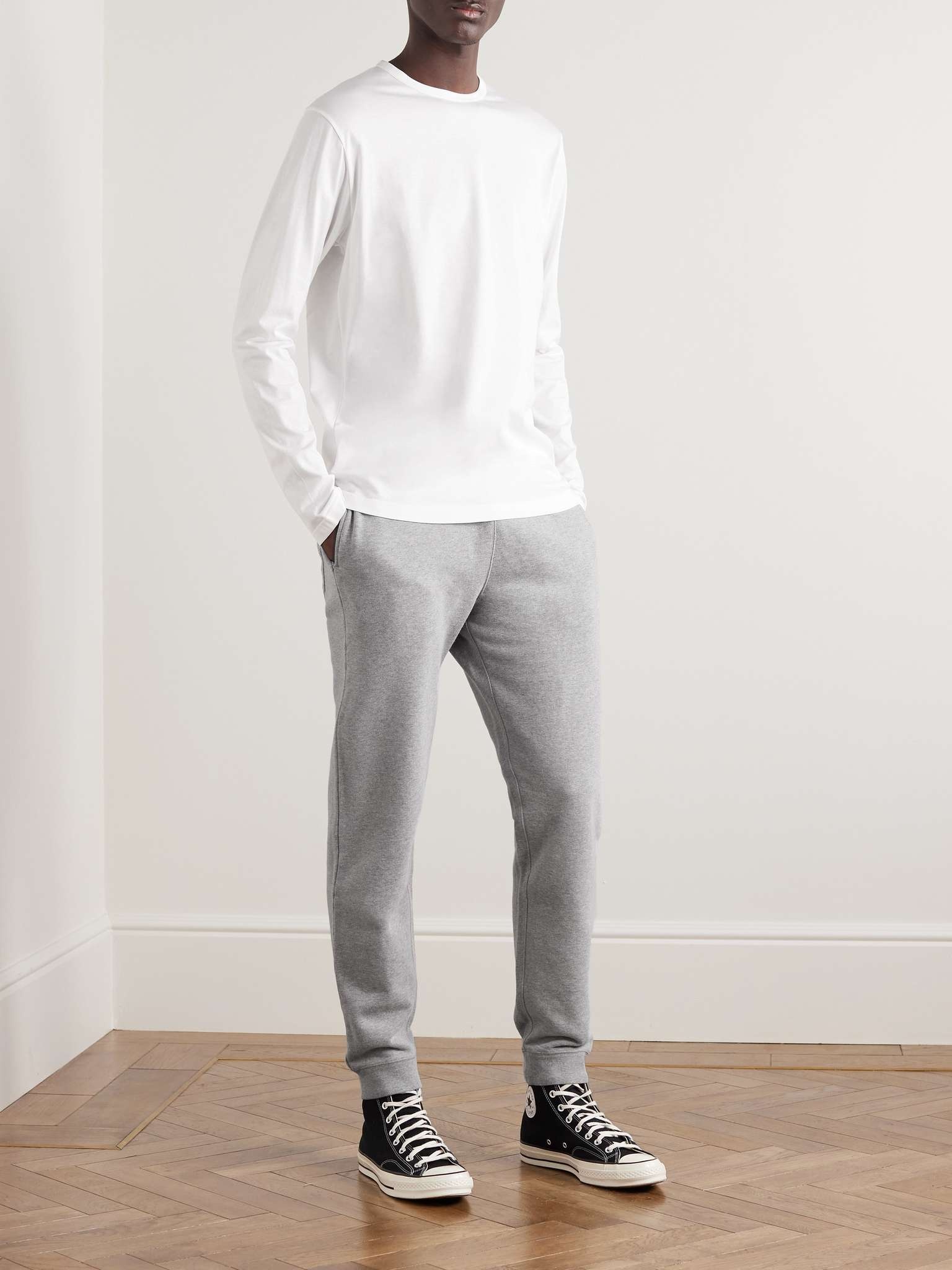 Tapered Brushed Loopback Cotton-Jersey Sweatpants - 2