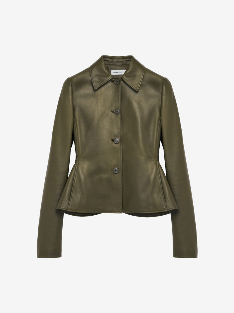 Leather Peplum Jacket 1
