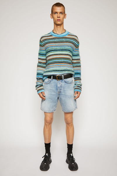 Acne Studios Mid-rise denim shorts light blue outlook