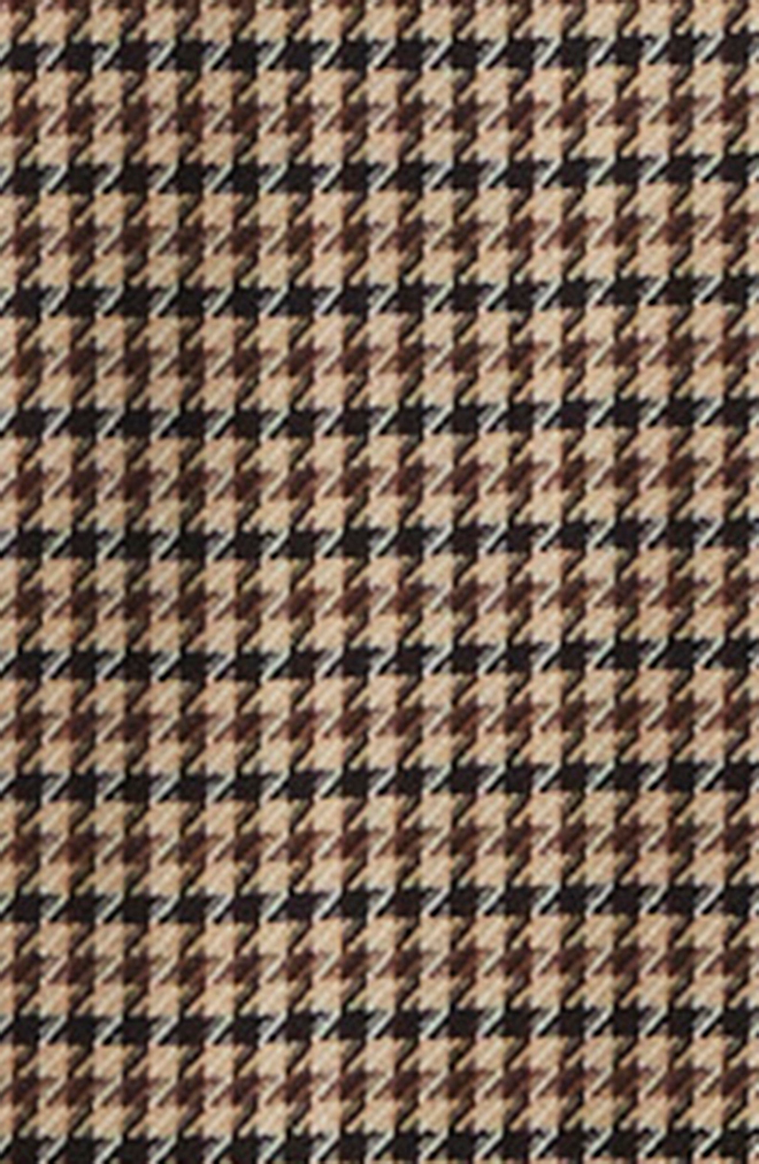 Veronica Beard Yumi Houndstooth Check Sleeveless Minidress in Sand Black at Nordstrom - 6