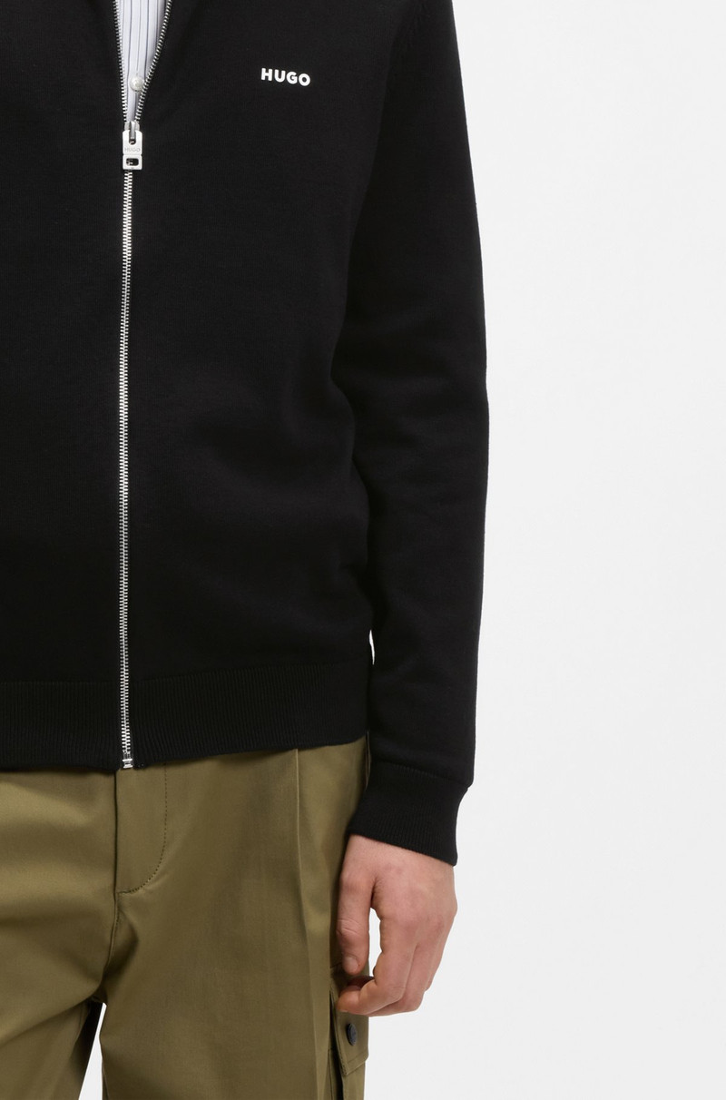 LOGO-DETAIL KNIT JACKET IN COTTON 6