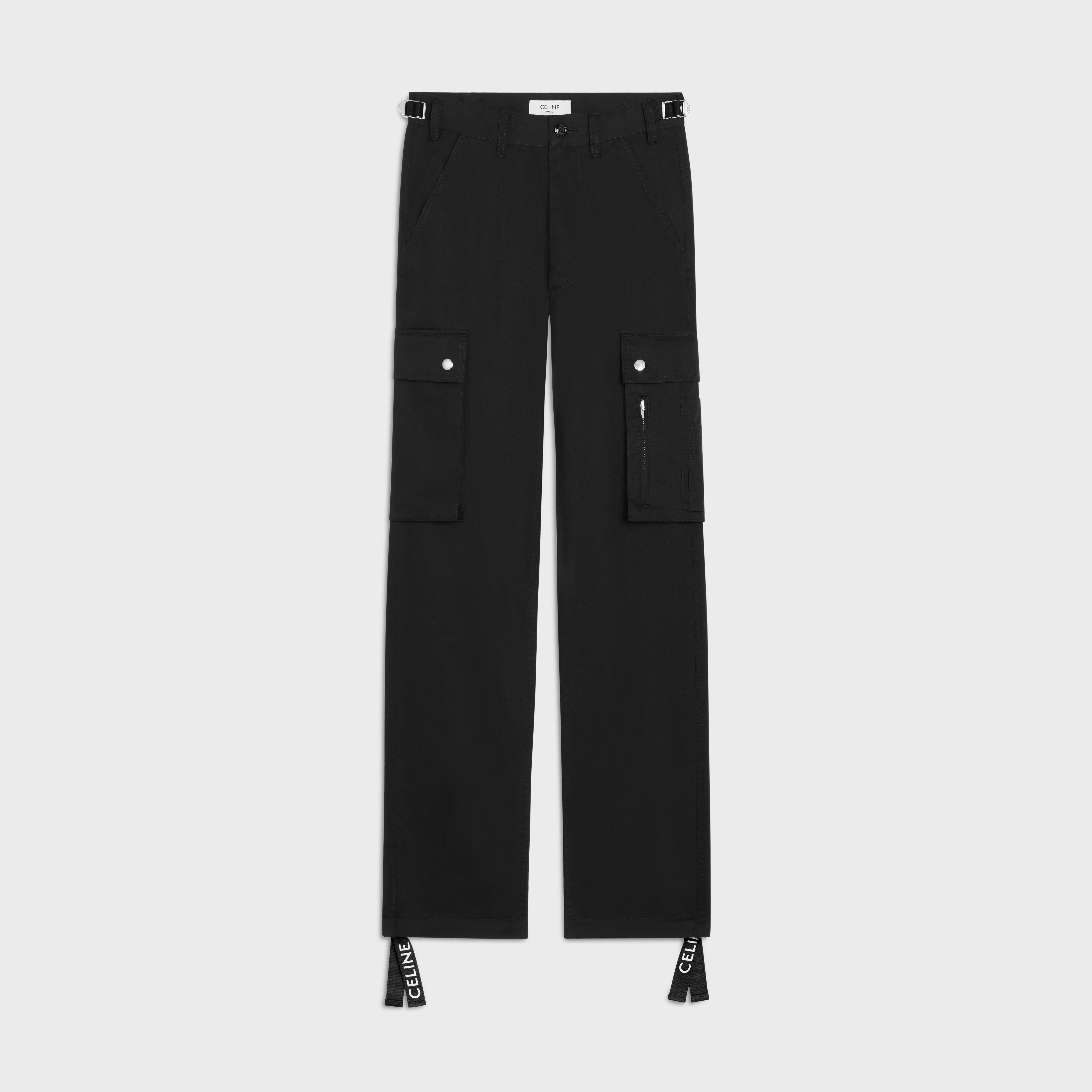 celine cargo pants in cotton linen - 1