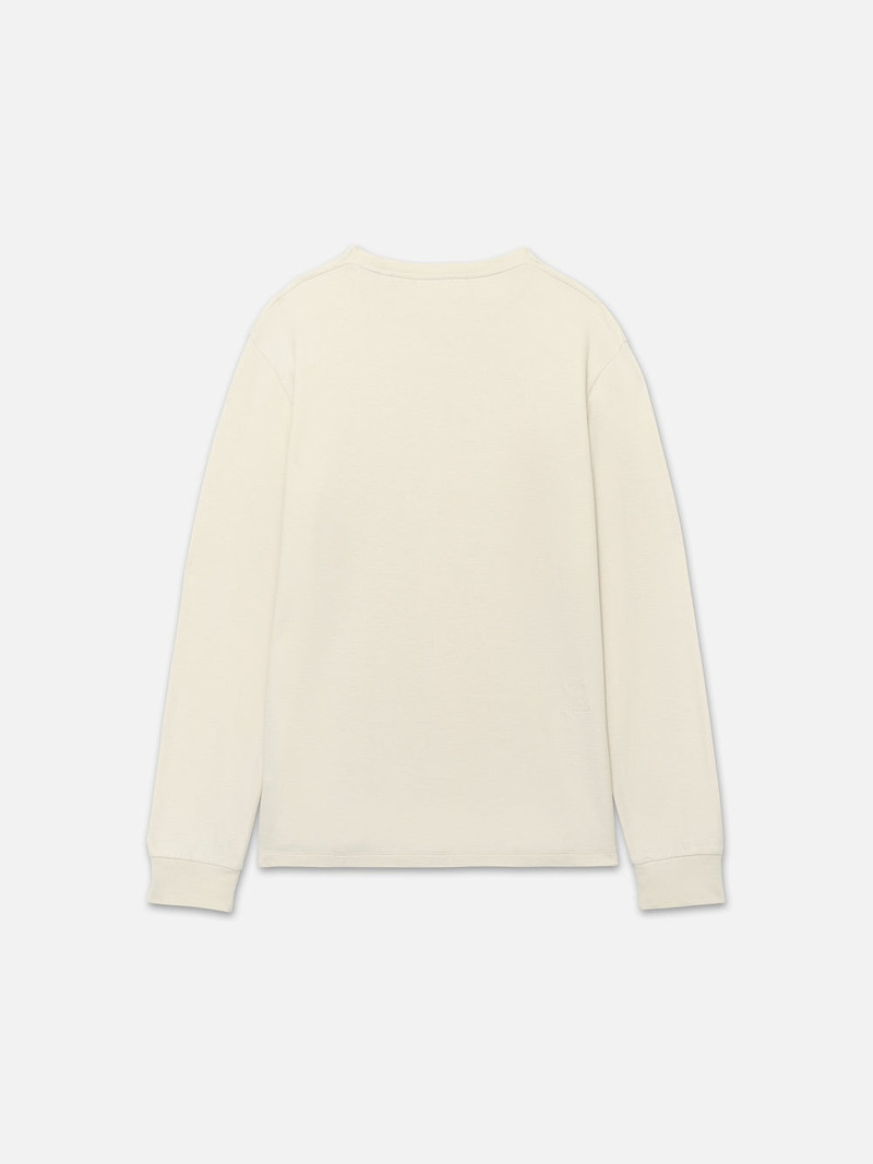 FRAME Duo Fold Crew in White Canvas outlook