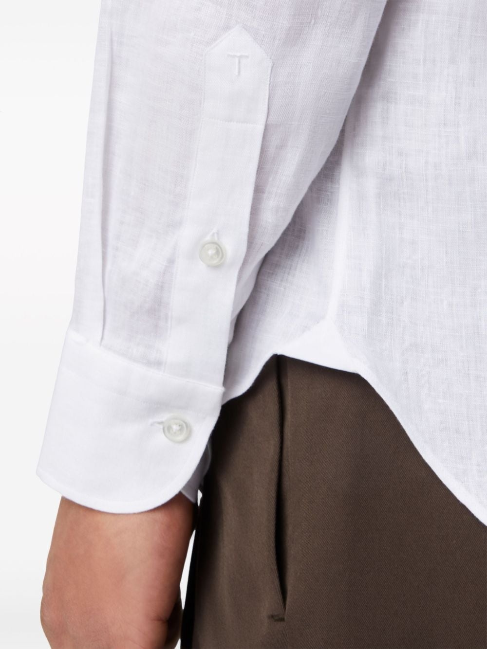 long-sleeve linen shirt - 6