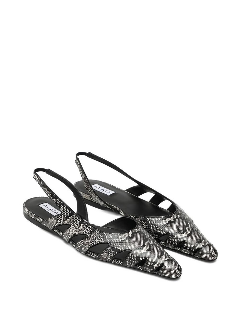 Alaïa Bassa cut-out slingback ballet flats outlook