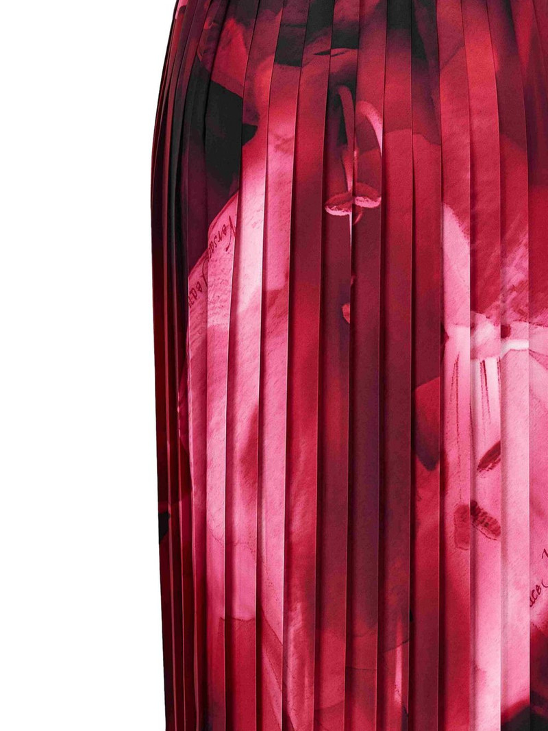 pleated rose-print skirt 3