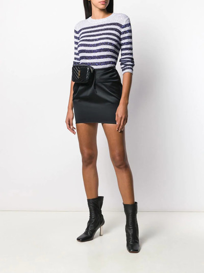 SAINT LAURENT sequinned striped jumper outlook