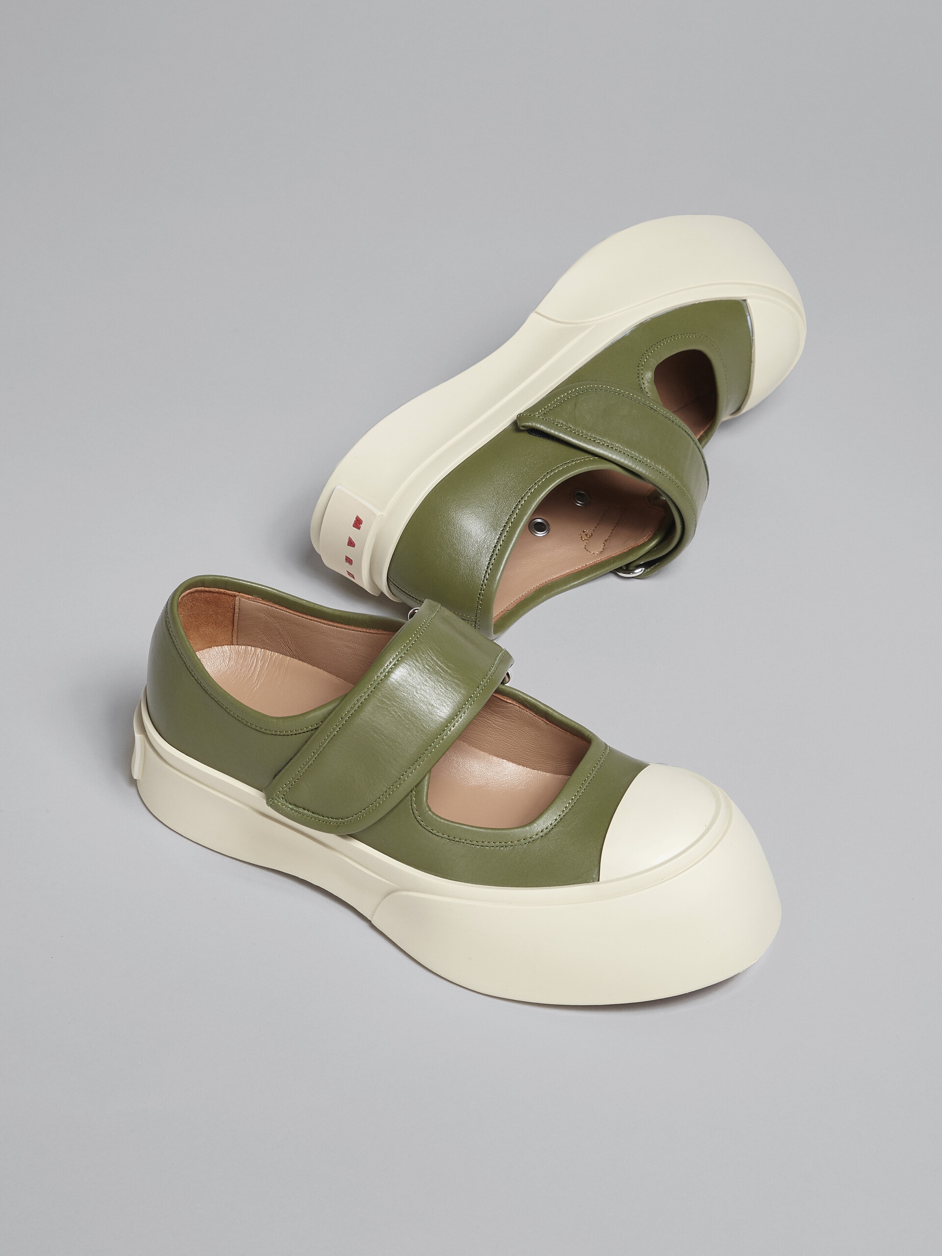 GREEN NAPPA LEATHER PABLO MARY-JANE SNEAKER - 5