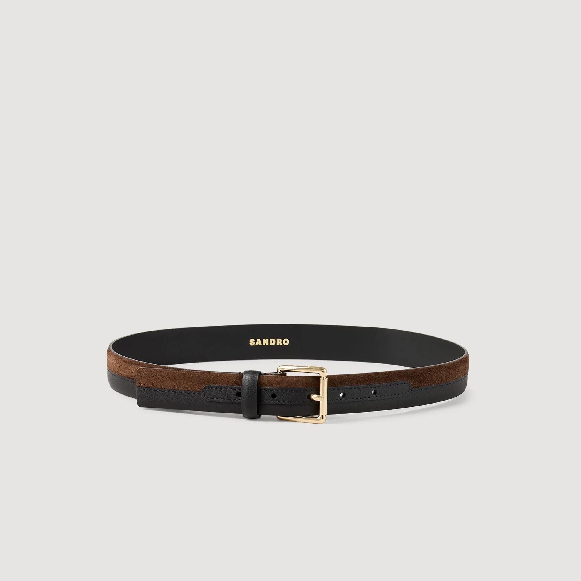 TWO-TONE LEATHER BELT - 3