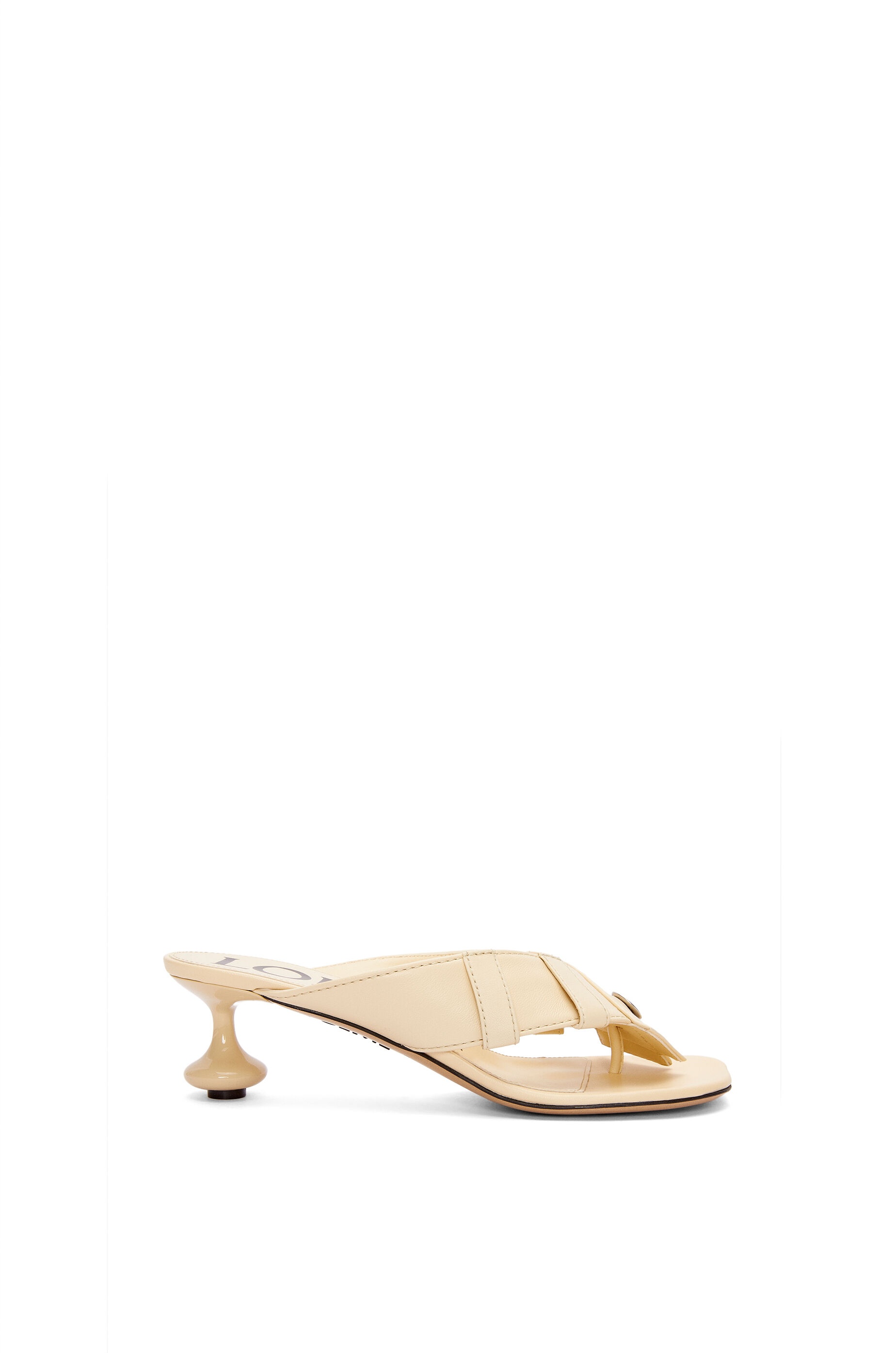 Toy Panta toe post heel sandal in lambskin - 1