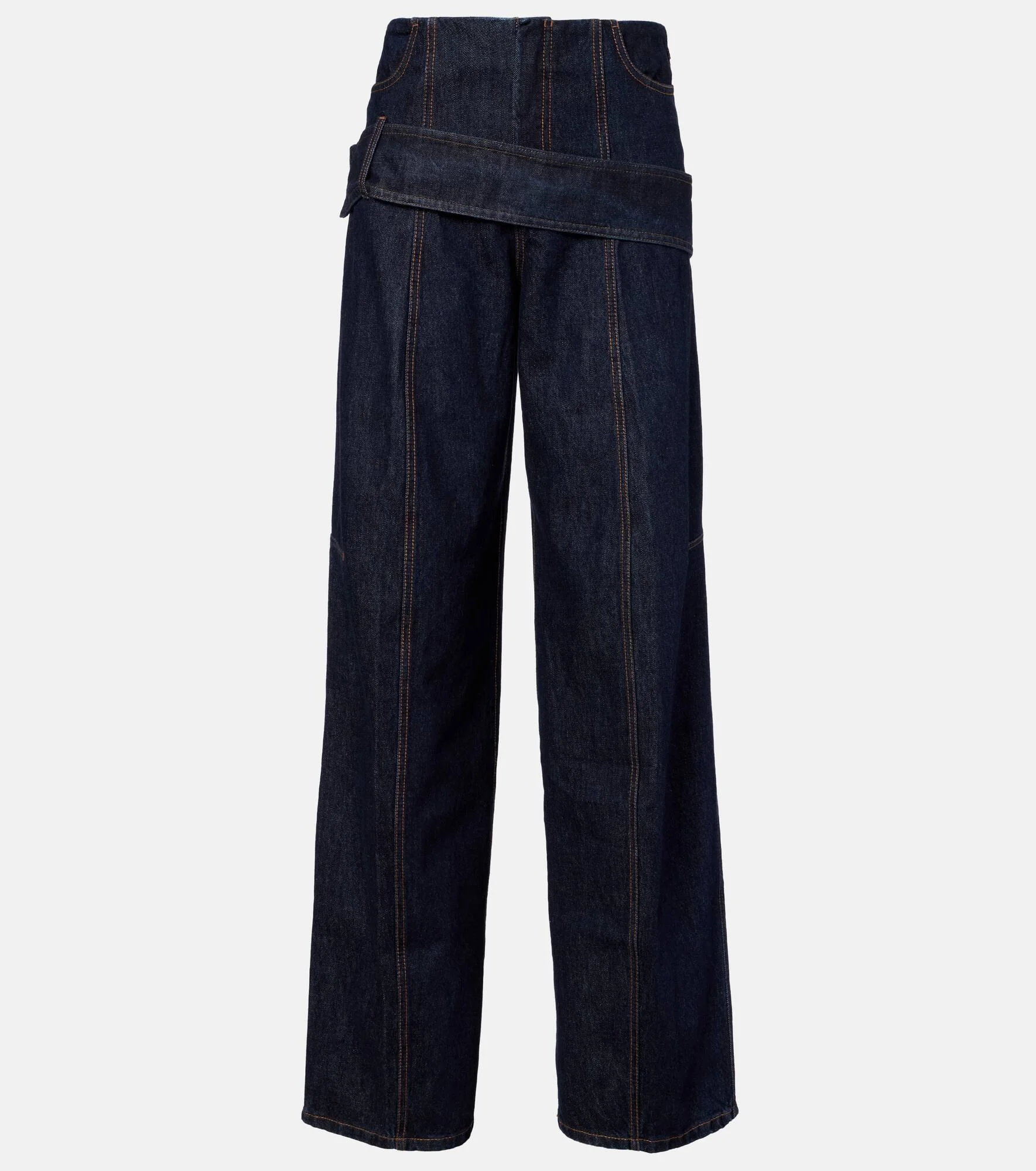 Runway low-rise wide-leg jeans - 1