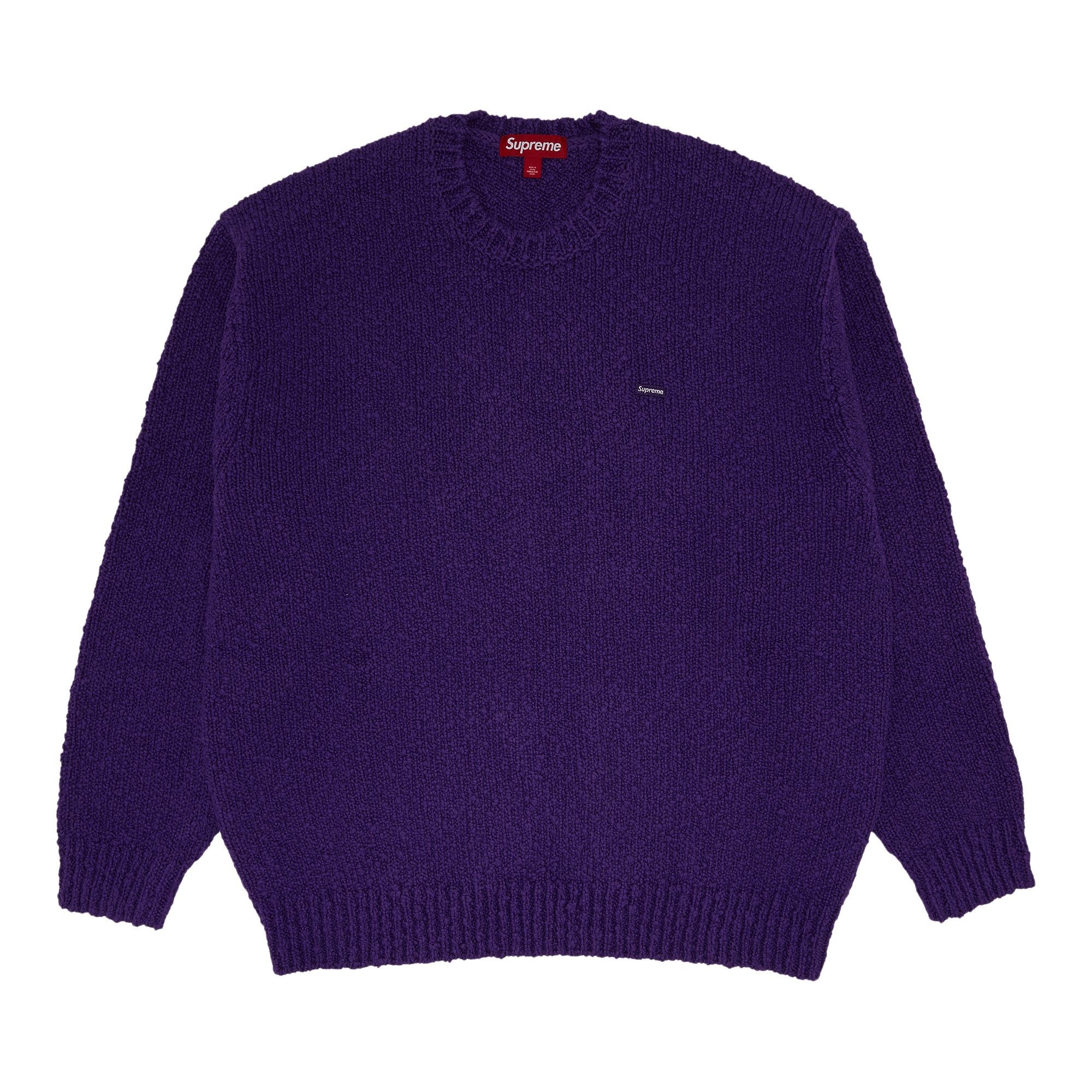 Supreme Bouclé Small Box Sweater 'Purple' - 1