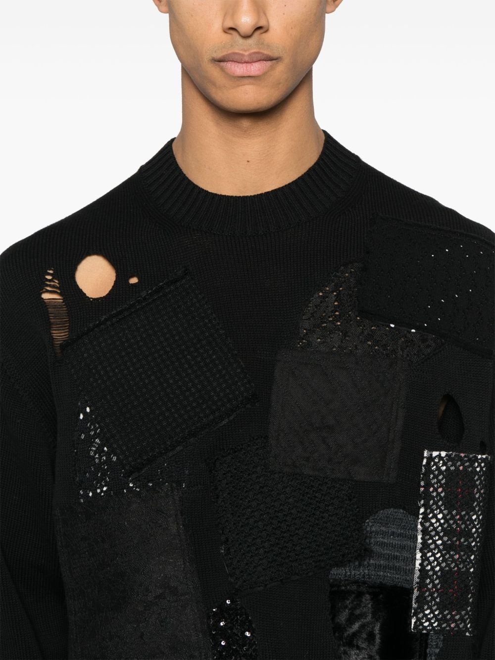 patchwork sweater - 5
