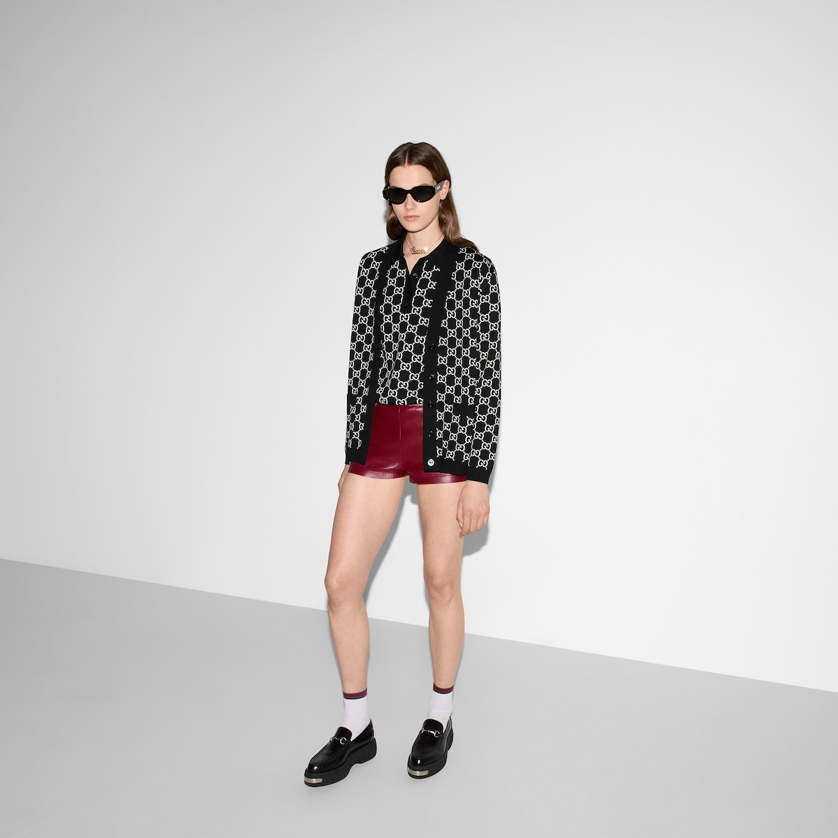 Reversible GG wool jacquard cardigan - 6