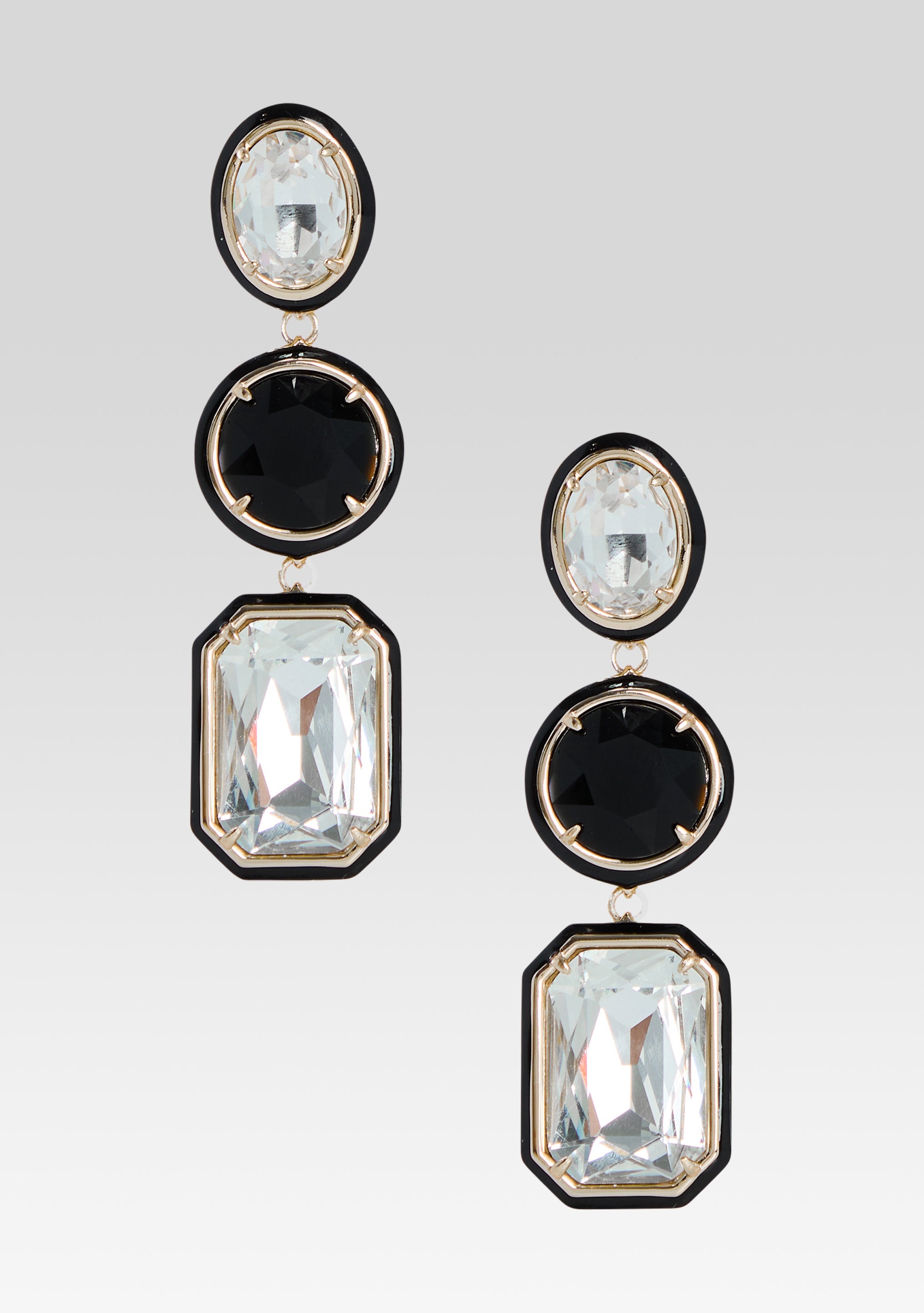 CAMILLE GEMSTONE DROP EARRINGS - 1