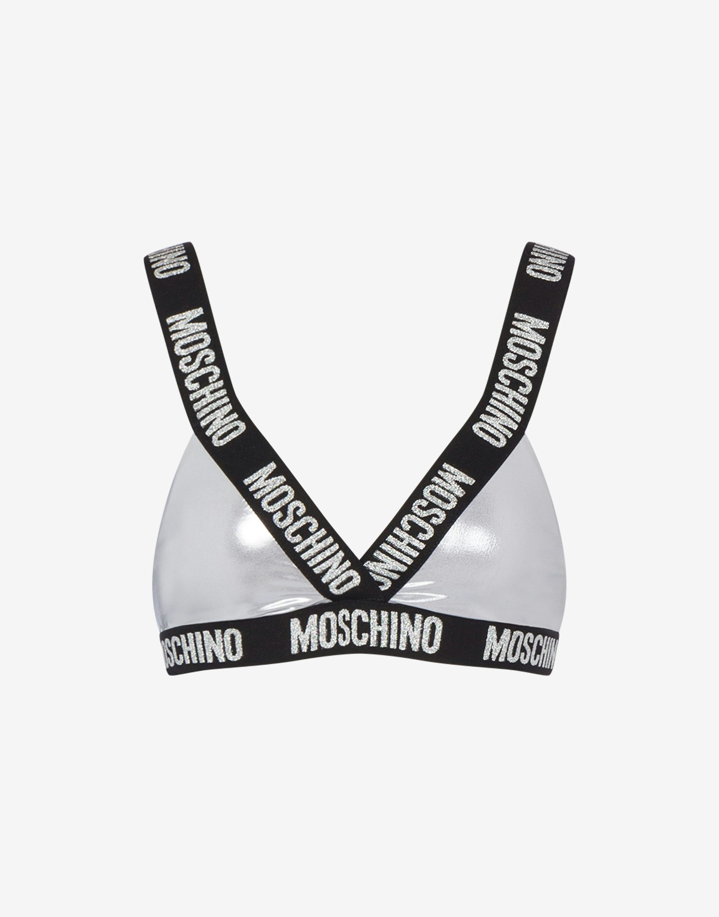BIKINI TOP SHINY & SILVER - 1