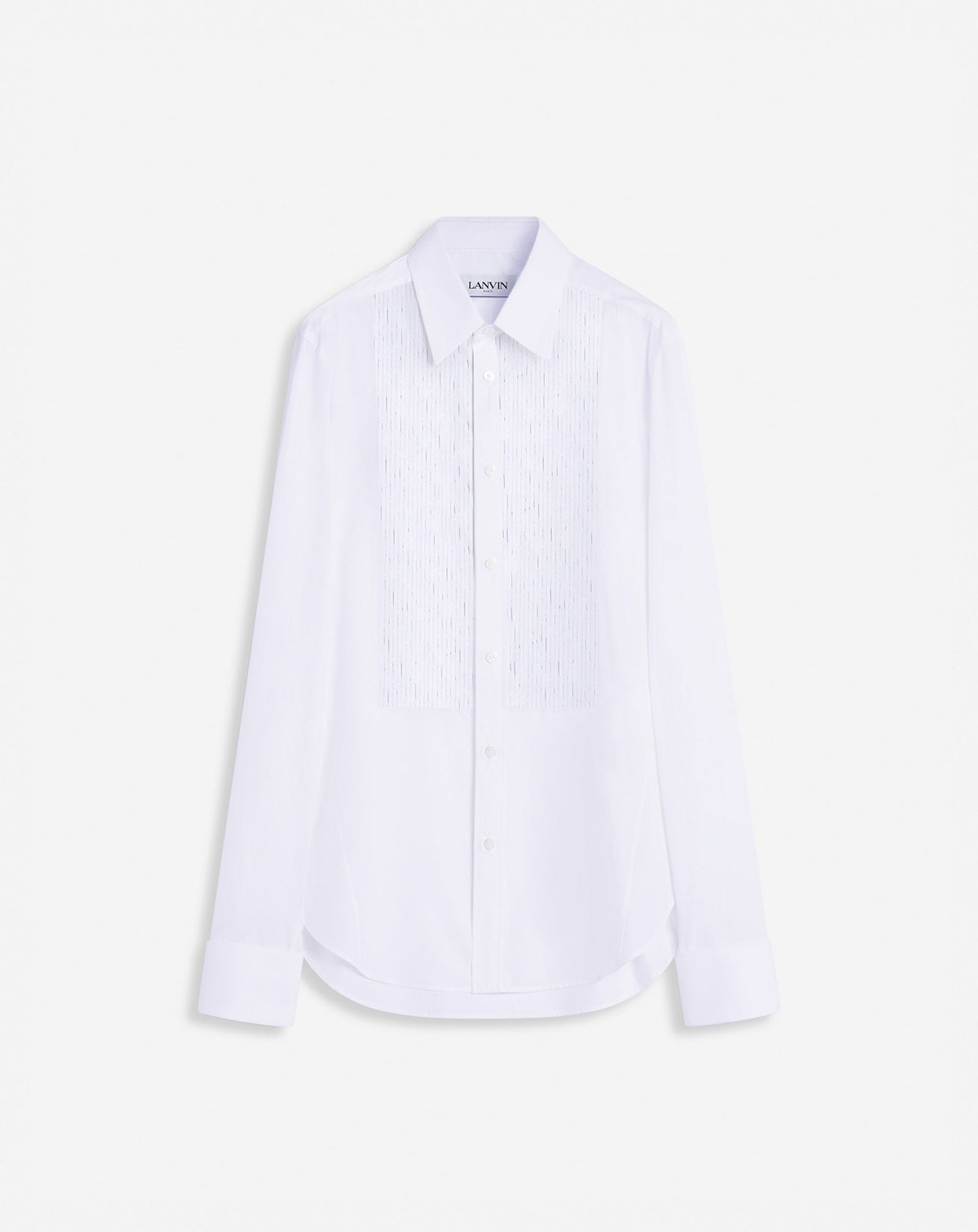 FITTED SHIRT WITH AN EMBROIDERED BIB FRONT - 1