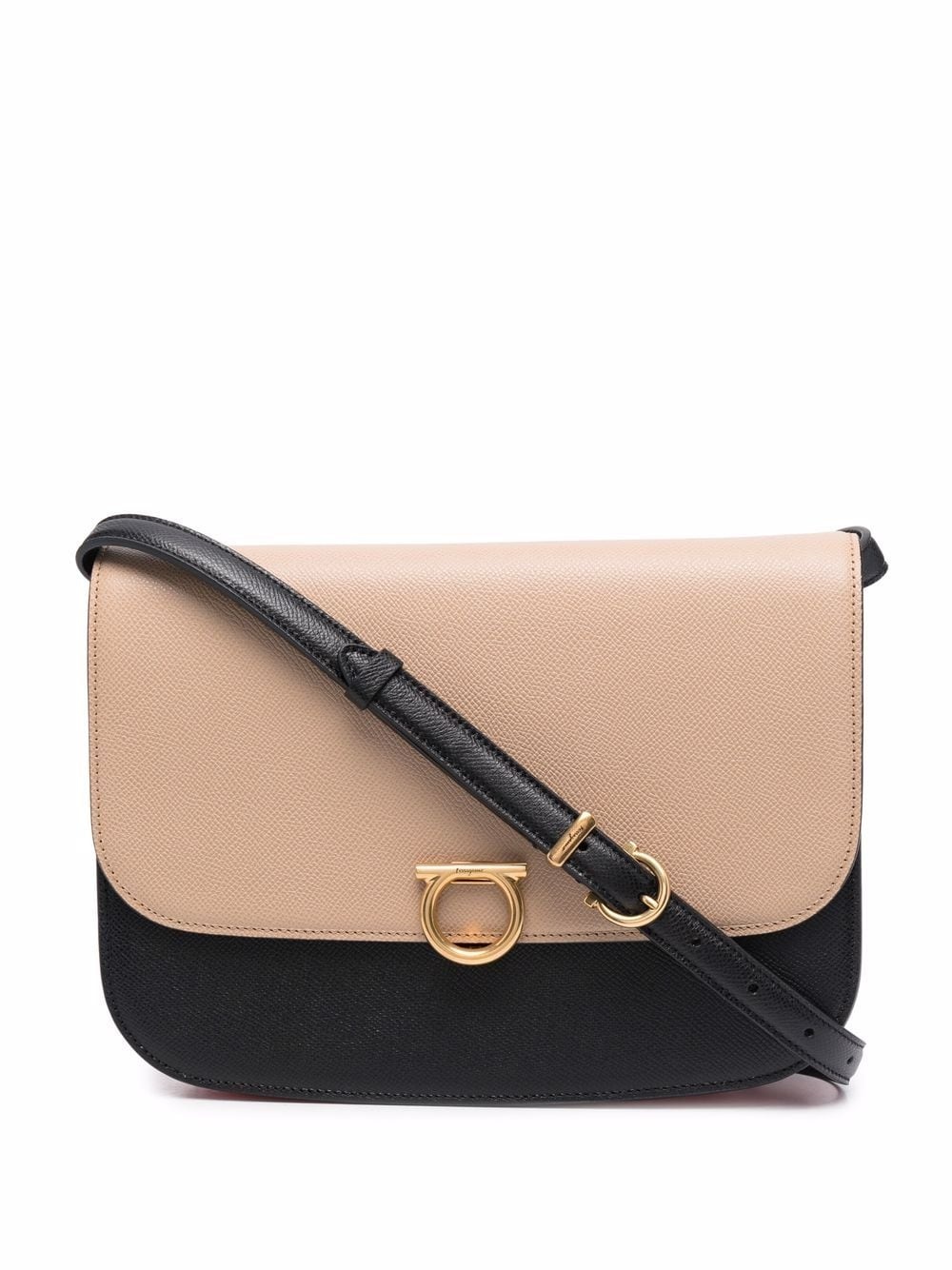 Gancini-closure flap shoulder bag - 1