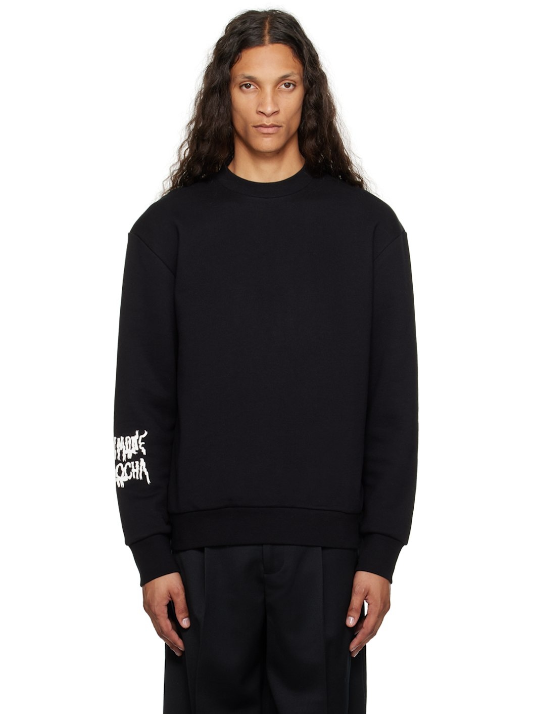 Black Ribbon Logo Sweatshirt - 1
