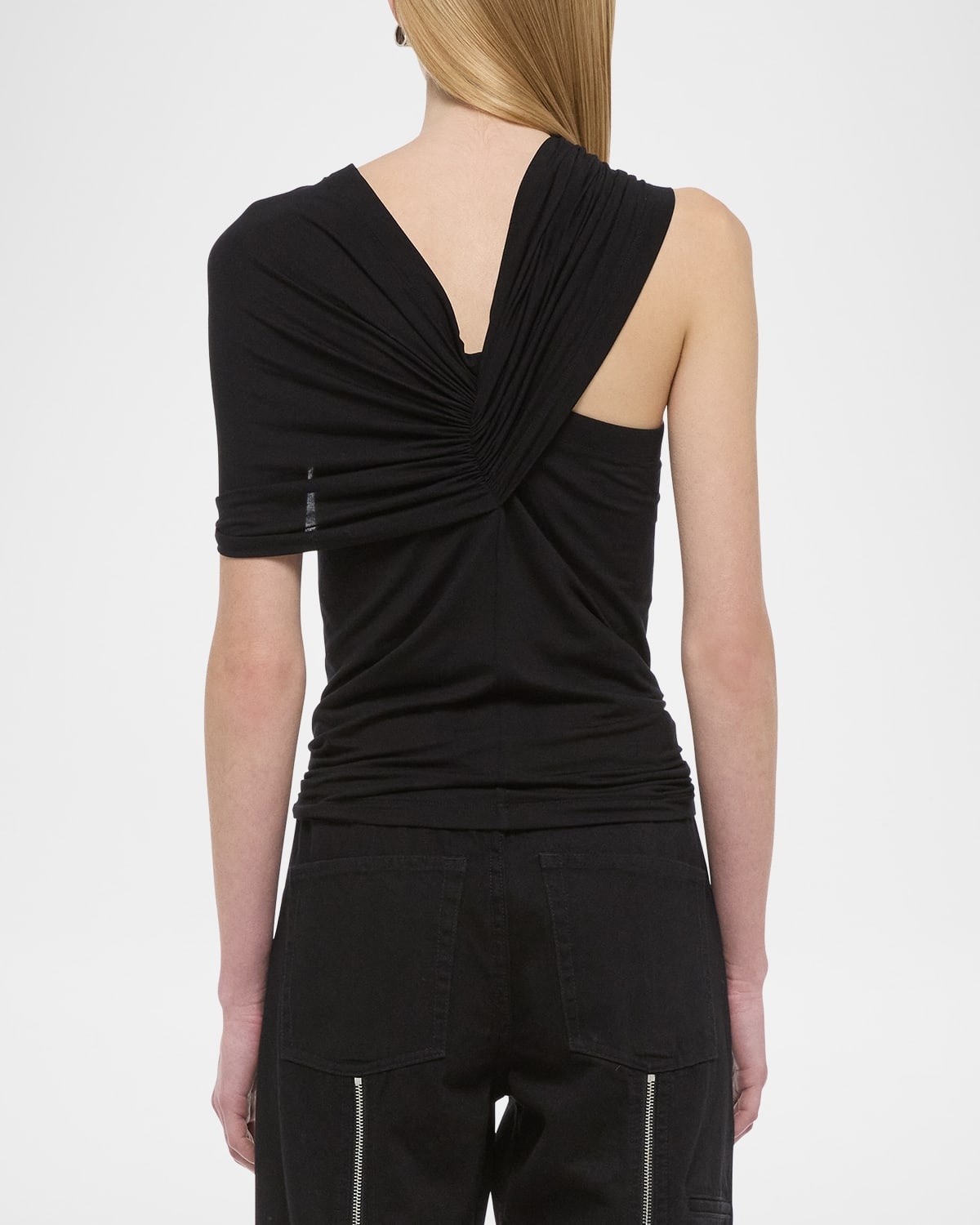 Cloud Jersey Asymmetric Sash Top - 3