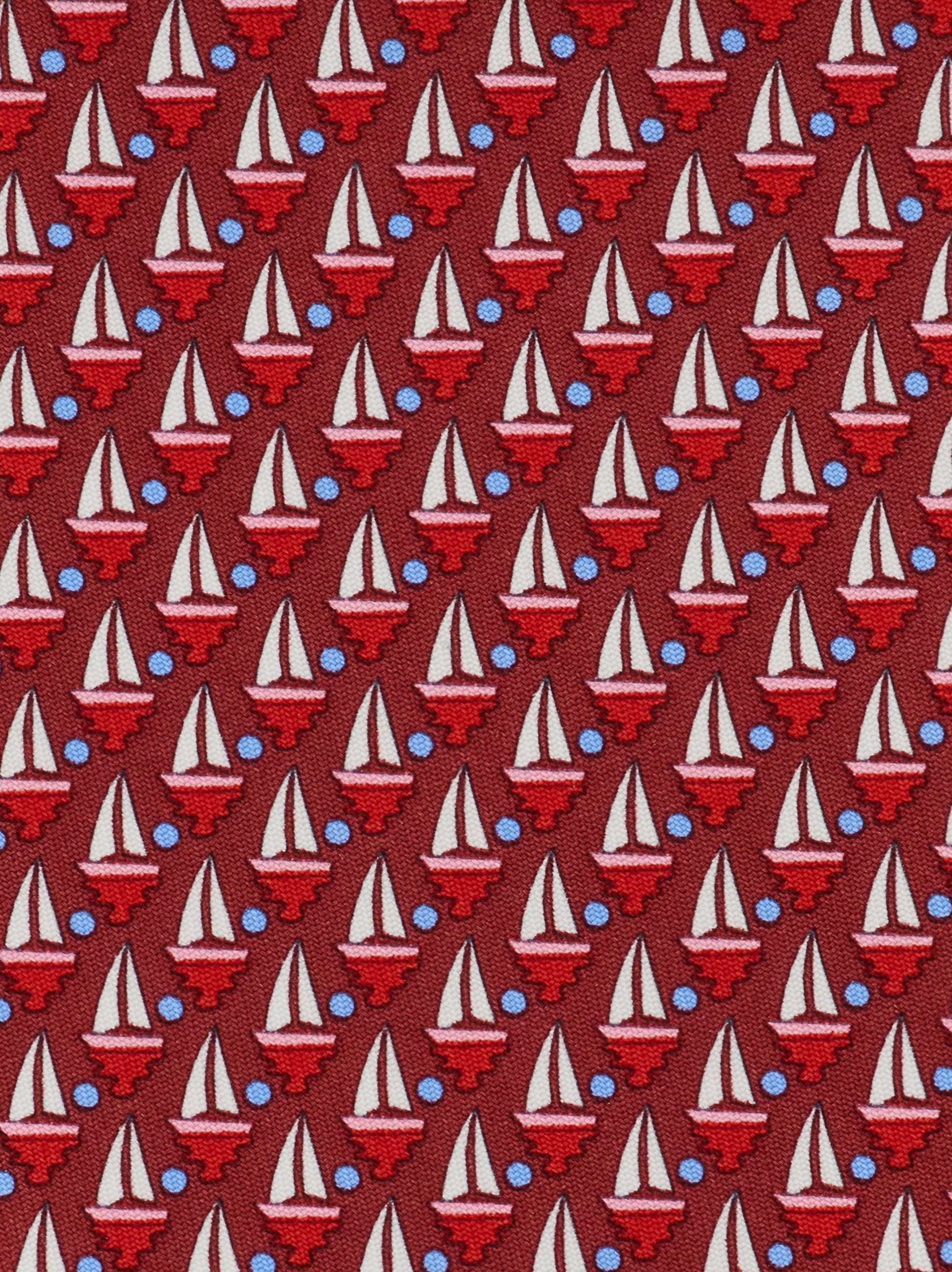 Sailing boat print silk tie - 2