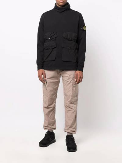 Stone Island Compass badge multi-pocket sweatshirt outlook