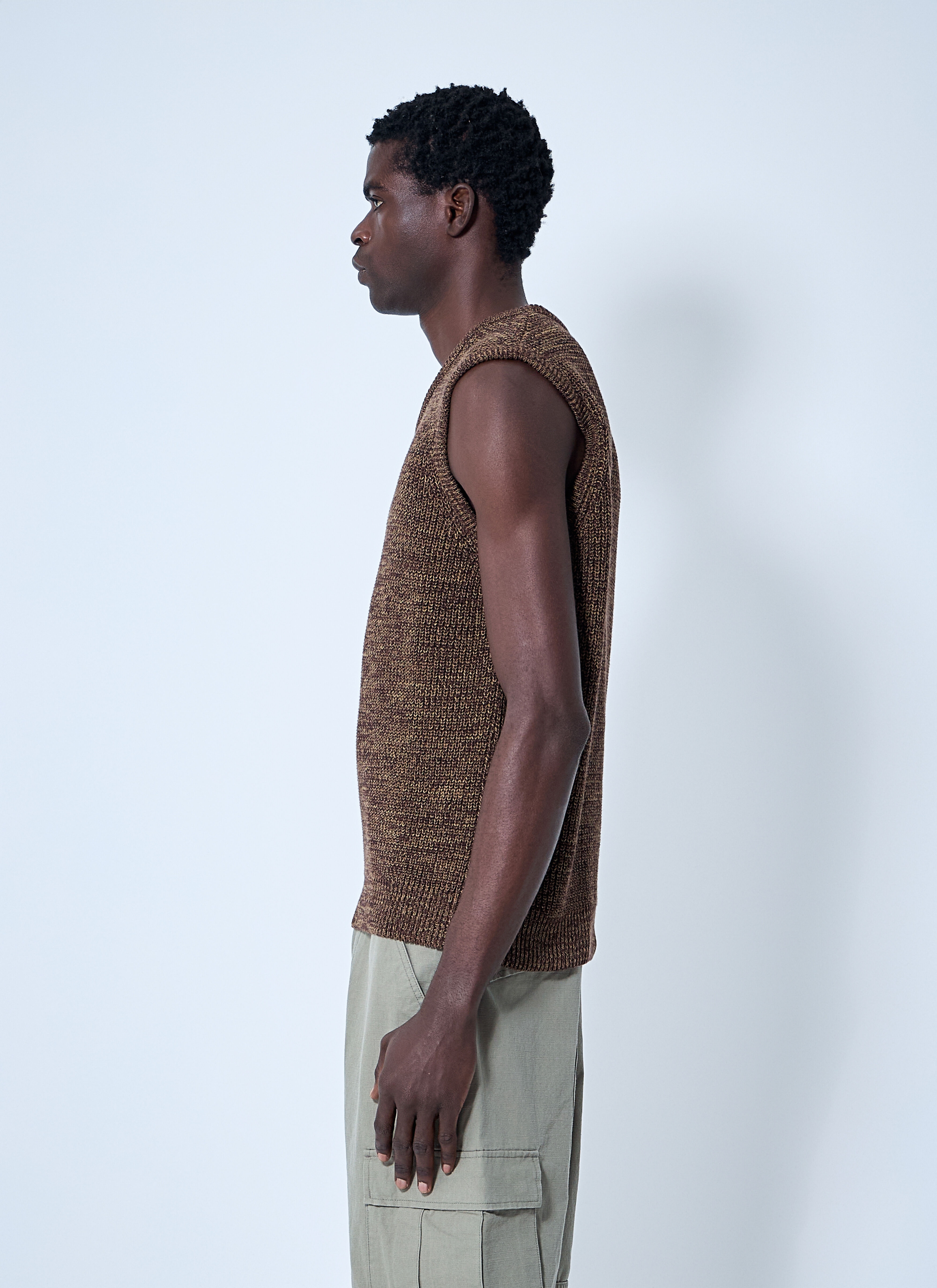 Twisted Yarn Sweater Vest - 3