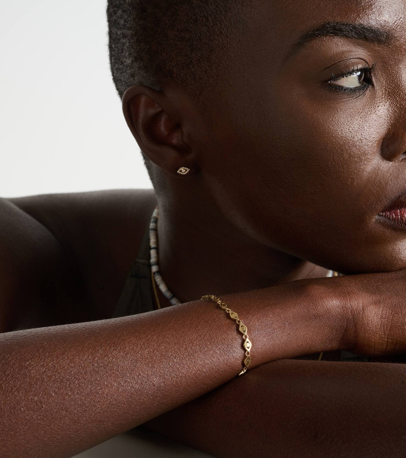 SYDNEY EVAN Evil Eye 14kt gold bracelet outlook