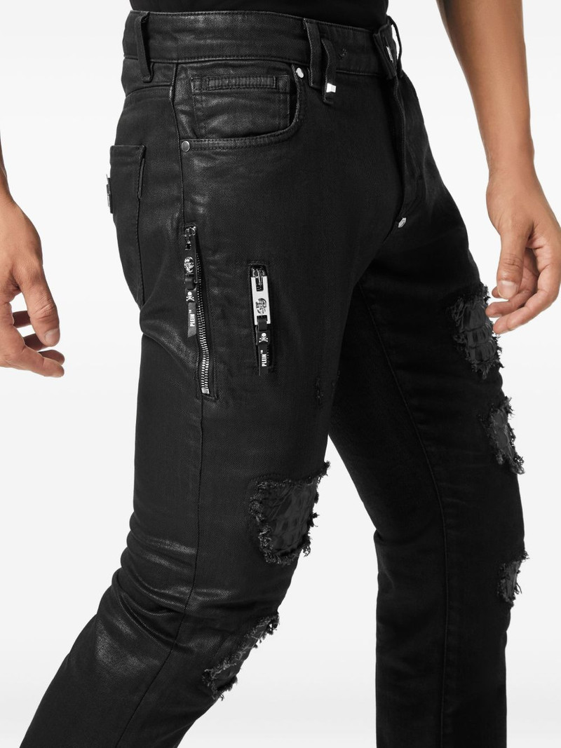 distressed slim-fit jeans 5