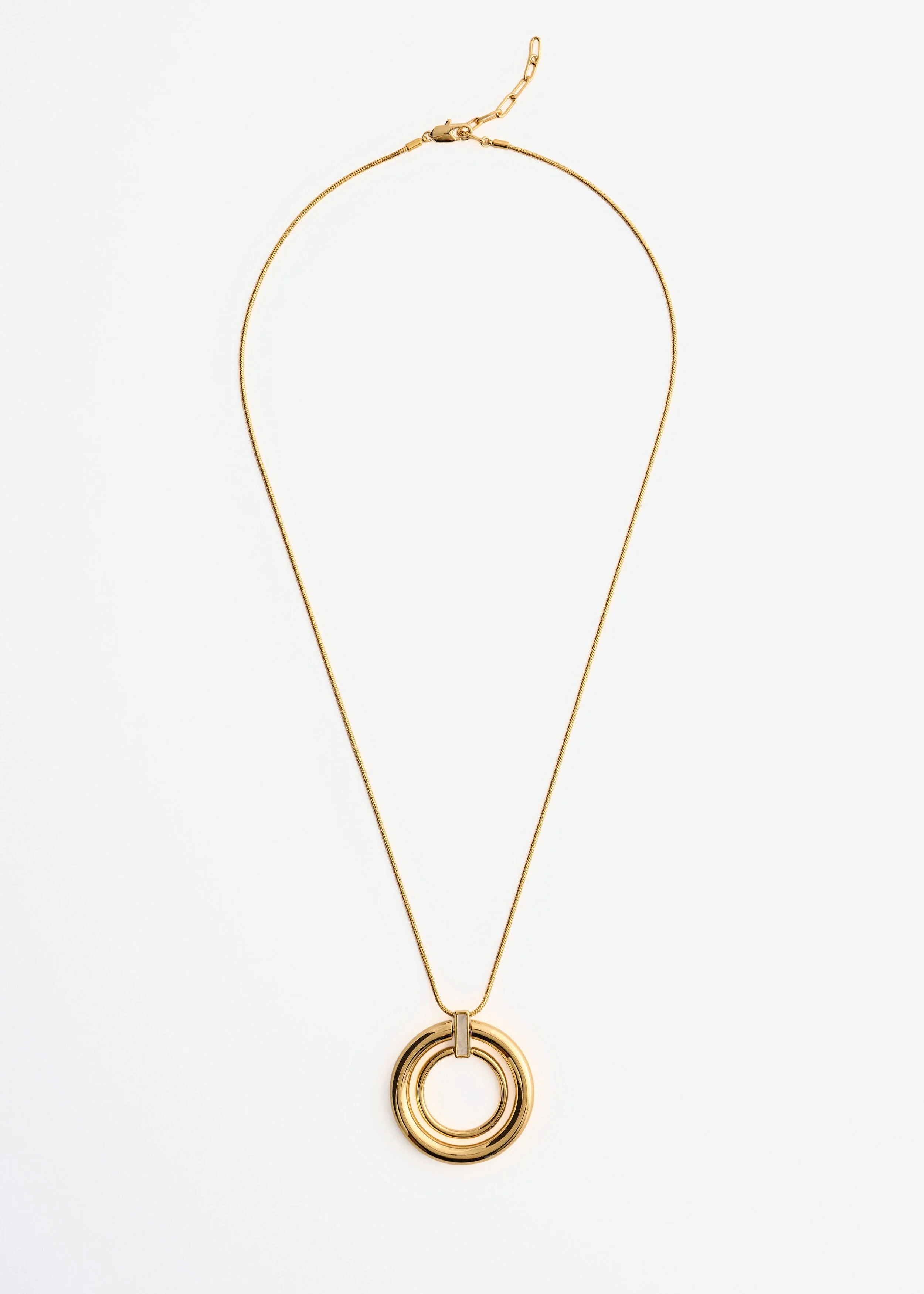 Double-Circle Pendant Necklace - 1