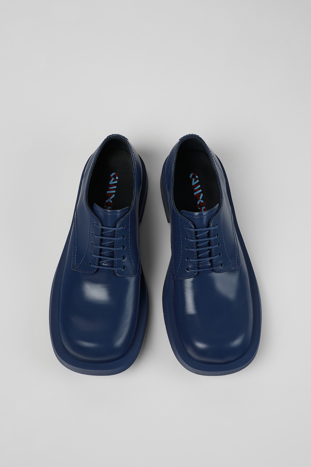 Blue Leather Blucher - 4