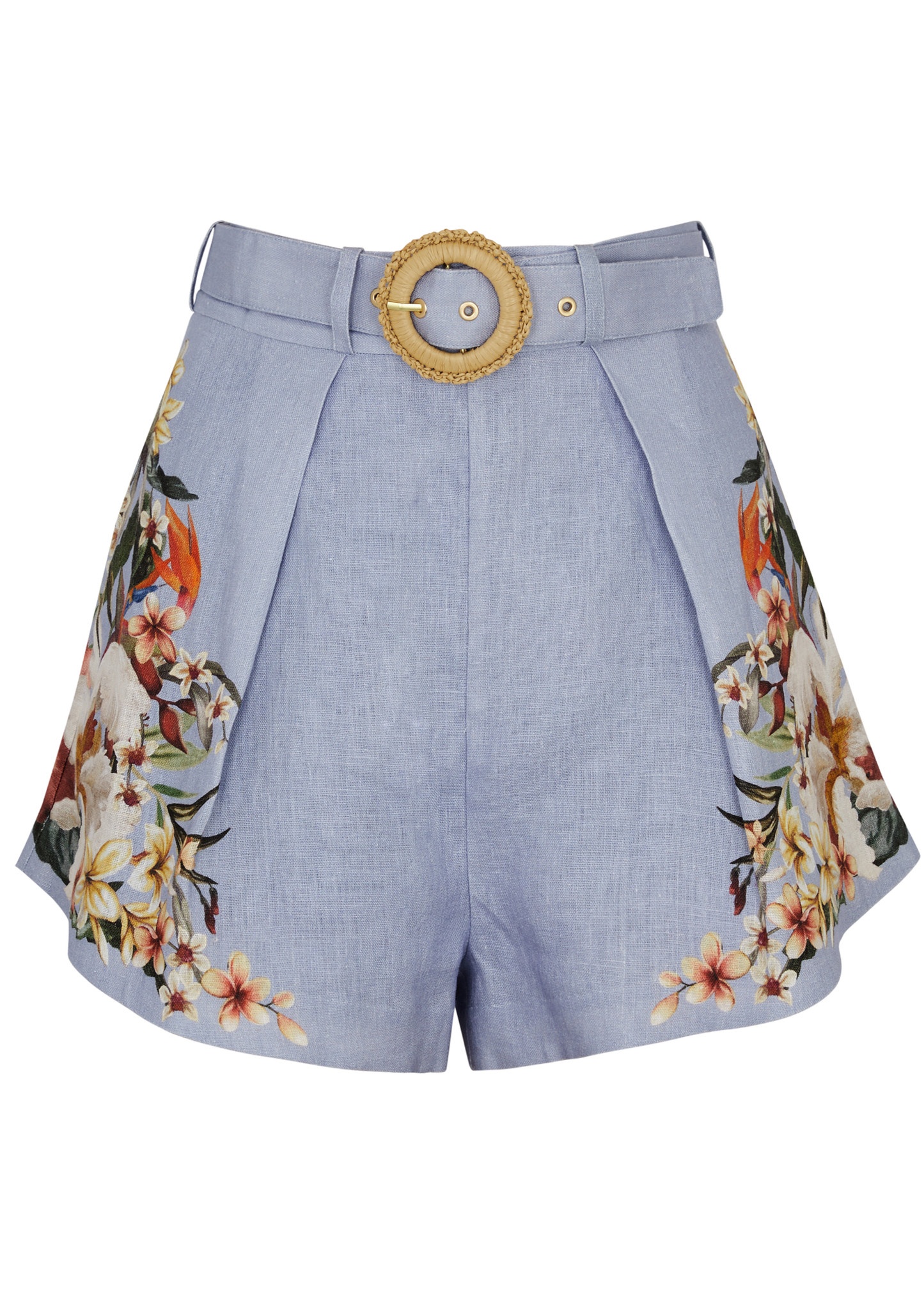 Lexi floral-print linen shorts - 1