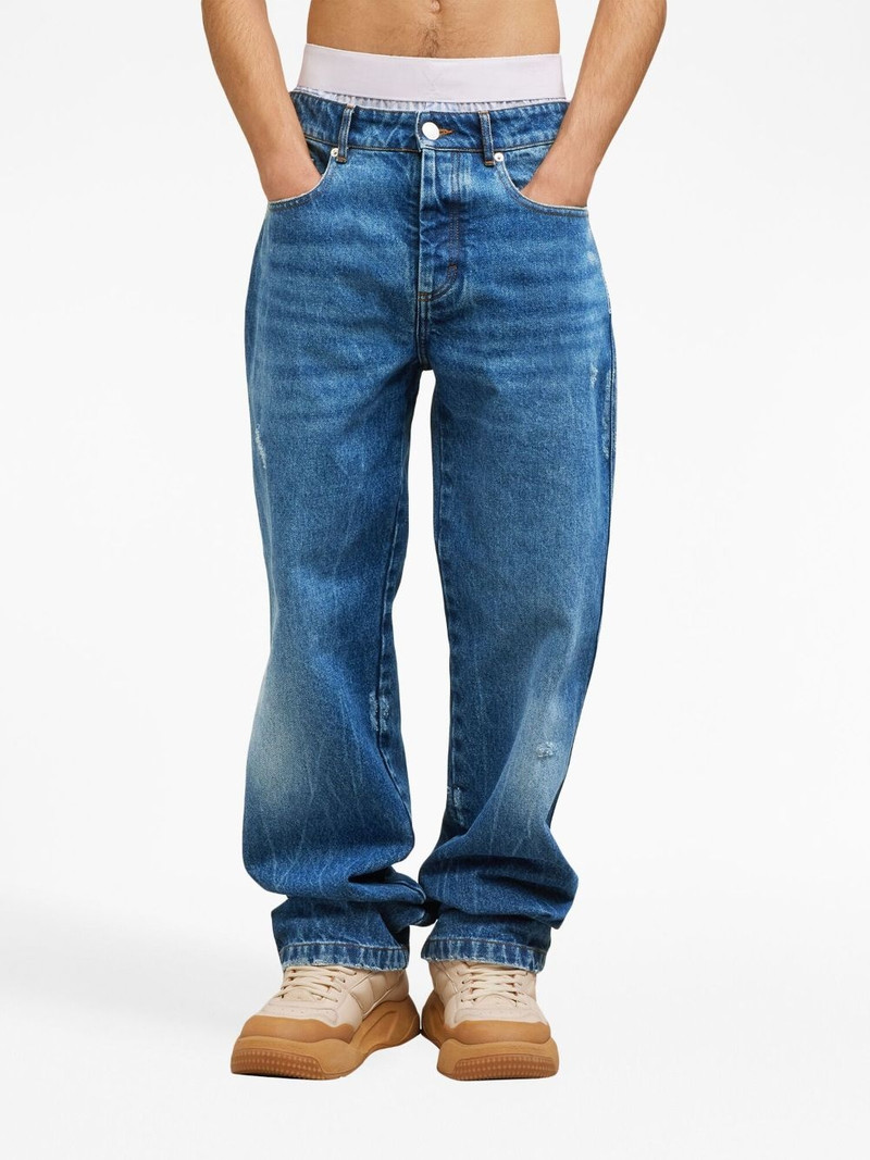 low-rise straight-leg jeans 5