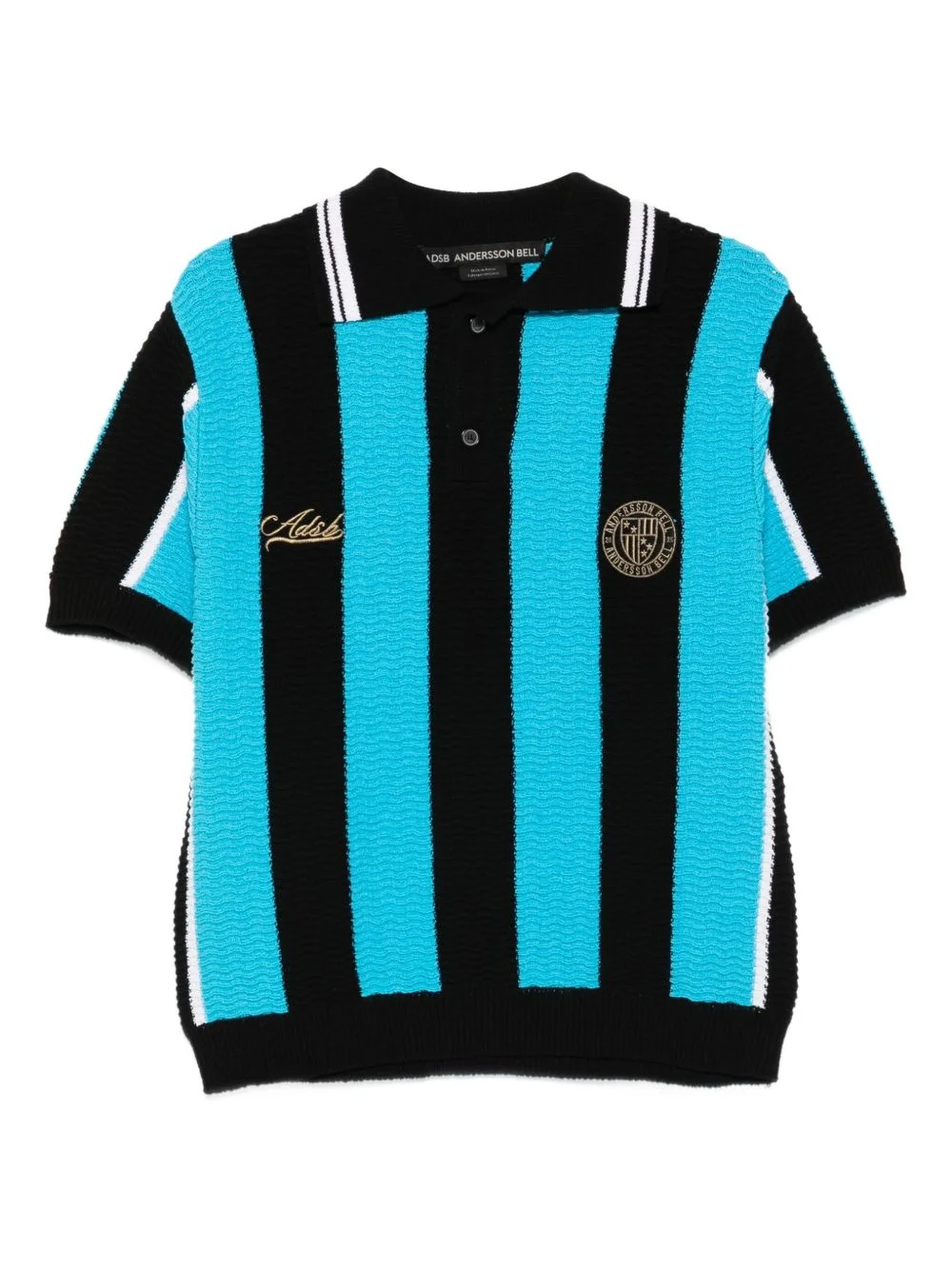 stripe soccer polo shirt - 1