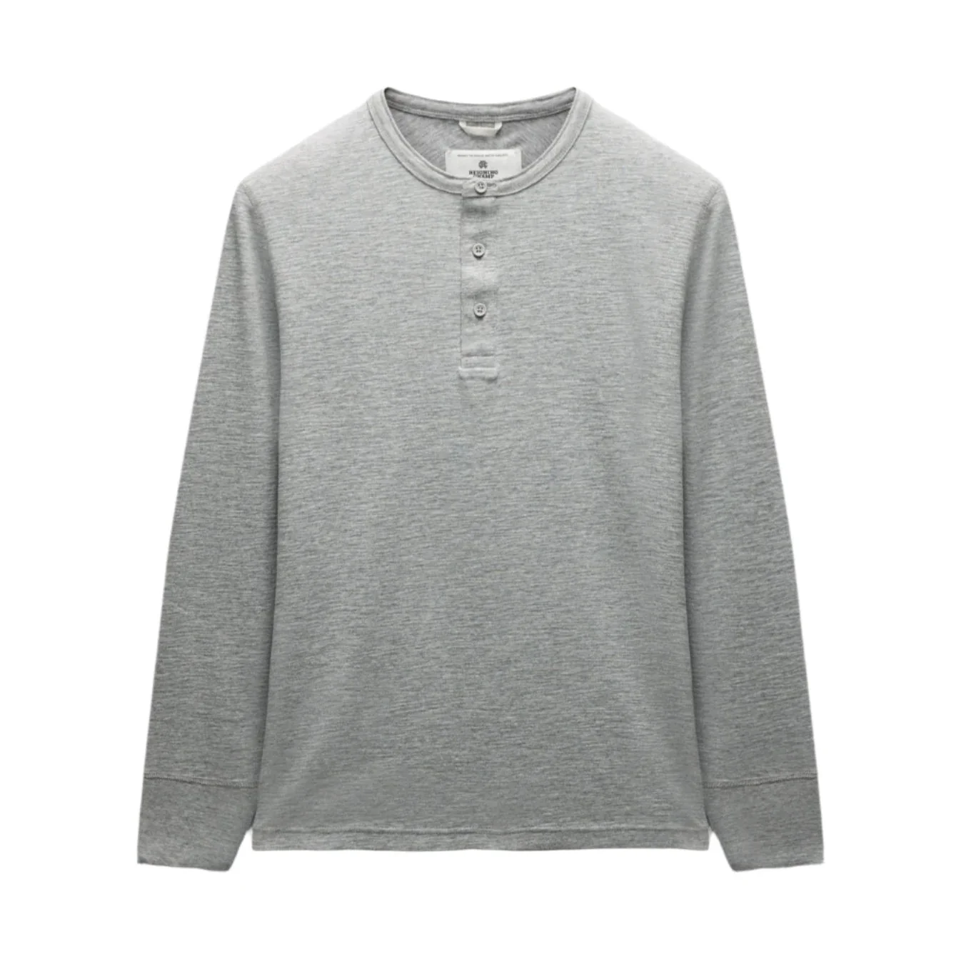 1x1 Slub Slim Henley Heather Grey - 1