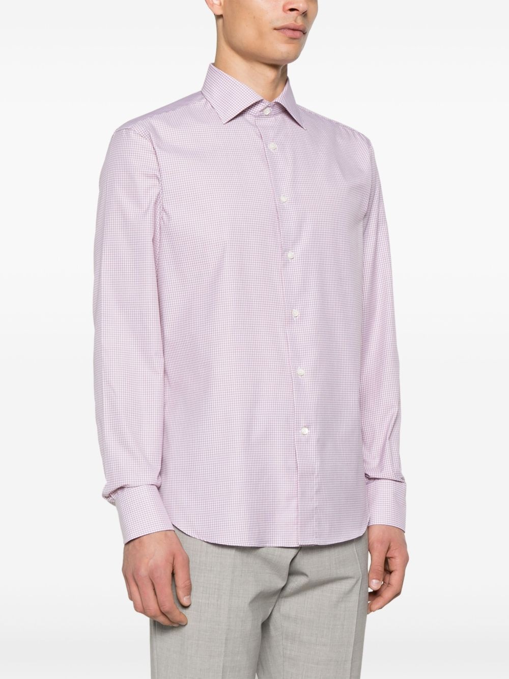 check-pattern shirt - 3