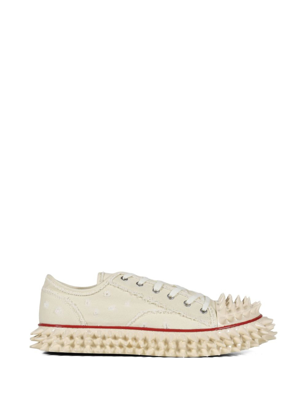 studded lace-up sneakers - 3