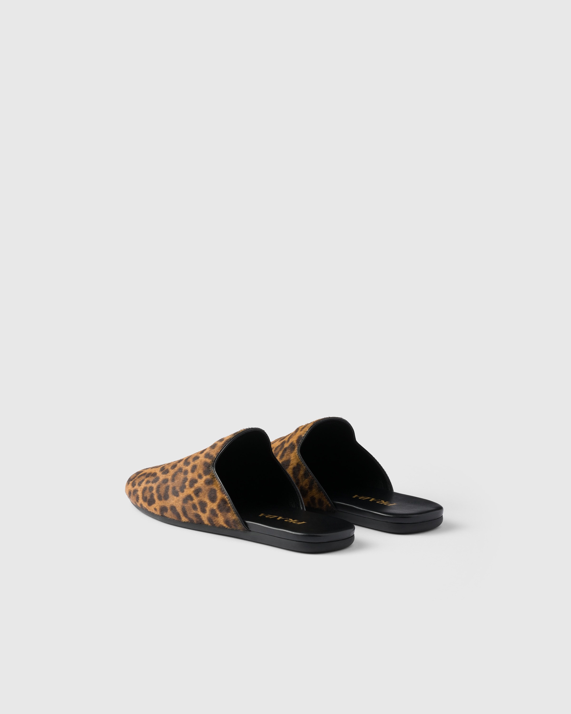 Leopard-print leather mules - 4