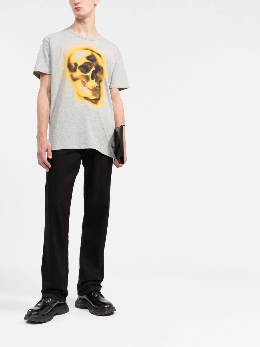 skull-print round neck T-shirt - 2